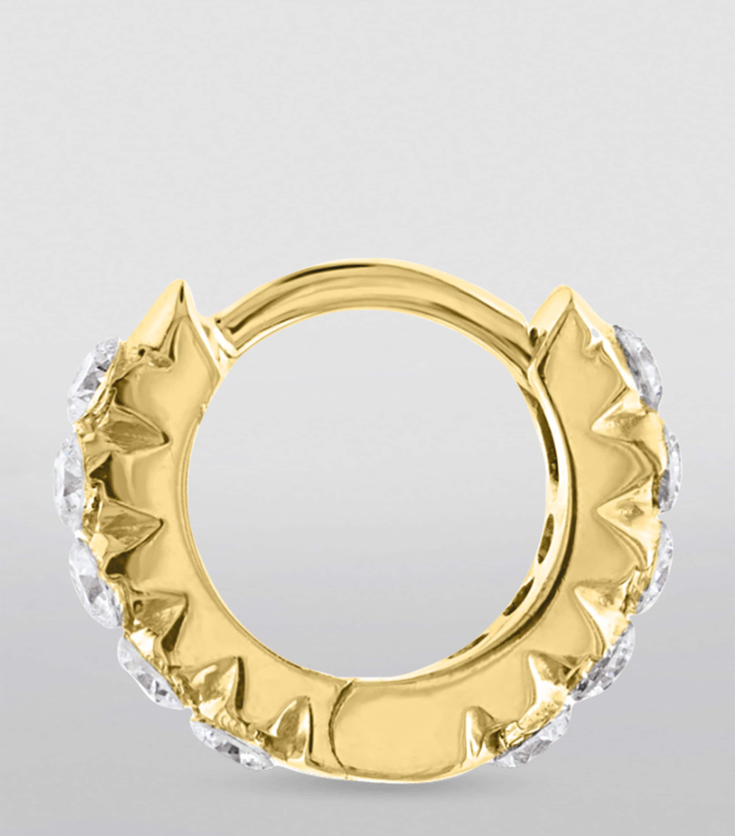 Maria Tash Yellow Gold Invisible Set Diamond Eternity Hoop Earring (5mm) Yellow Gold Image 3