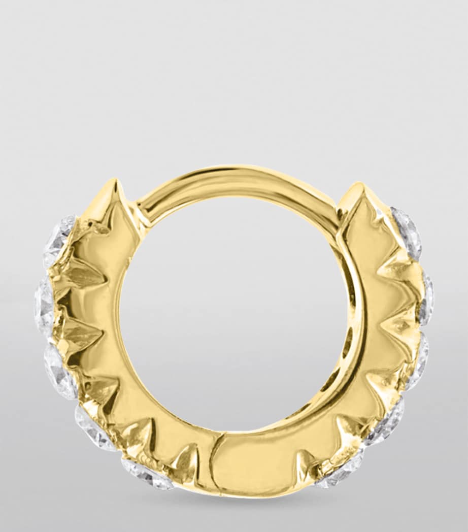 Maria Tash Yellow Gold Invisible Set Diamond Eternity Hoop Earring (5mm) Yellow Gold Image 3