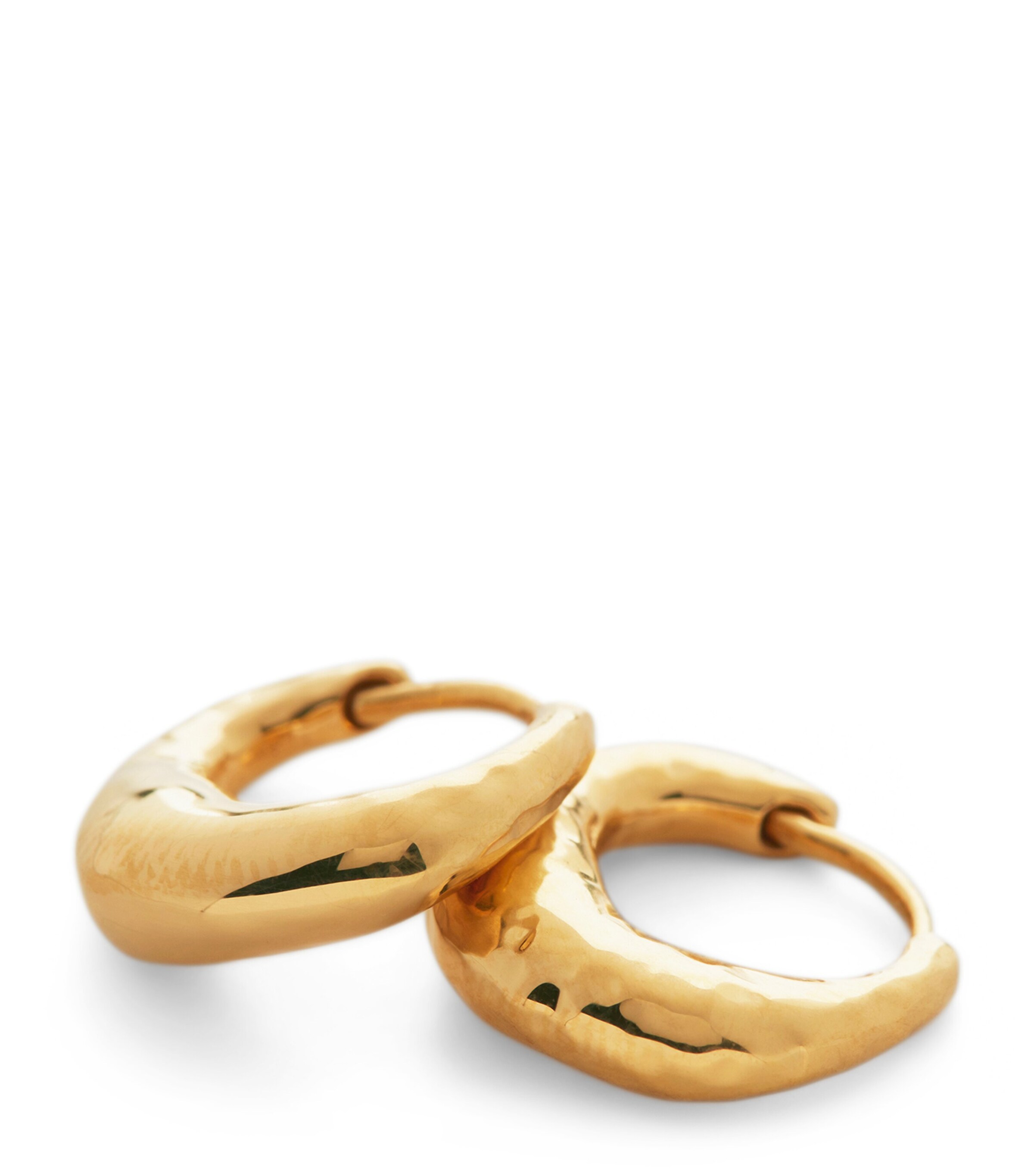Monica Vinader Gold Vermeil Deia Huggie Earrings Gold Vermeil Image 2