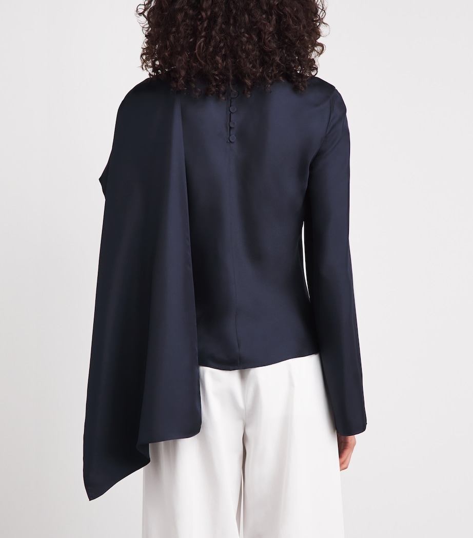 Róhe Womens Silk Foulard Top Night Image 5