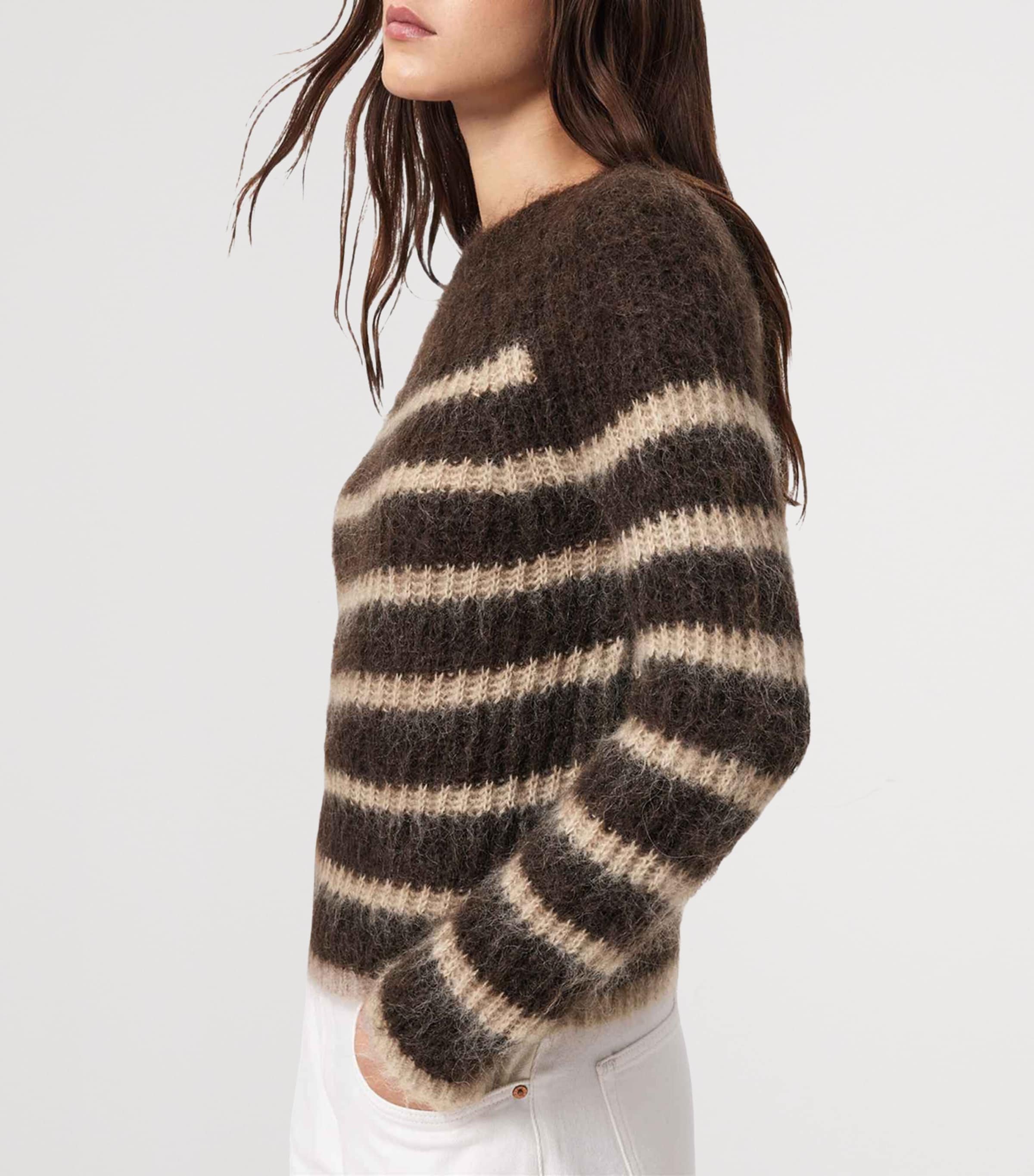 Wool-Blend Stripe Riga Sweater BTTLE BROWN/BARLEY Image 5