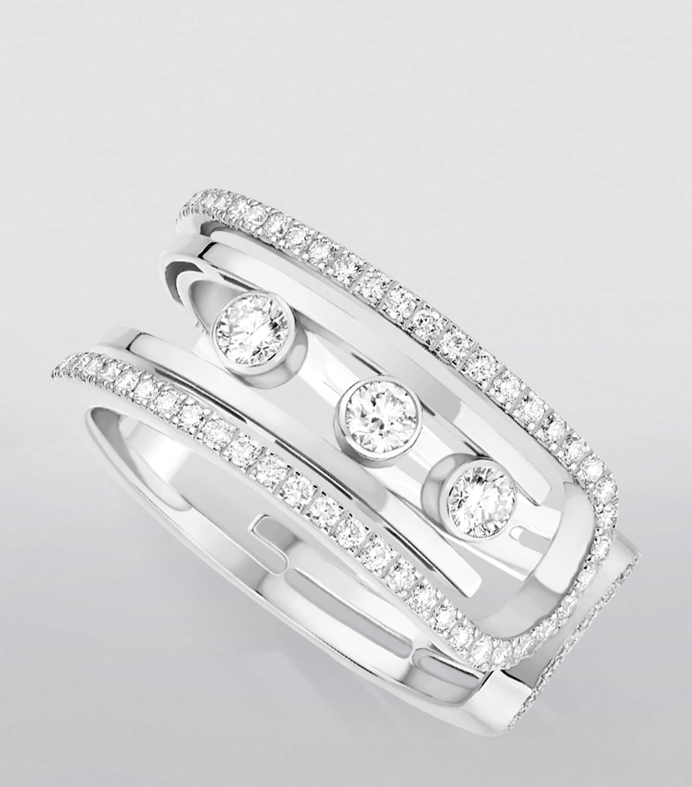 White Gold and Diamond Move 10th Birthday Ring WHITE GOLD Image 2