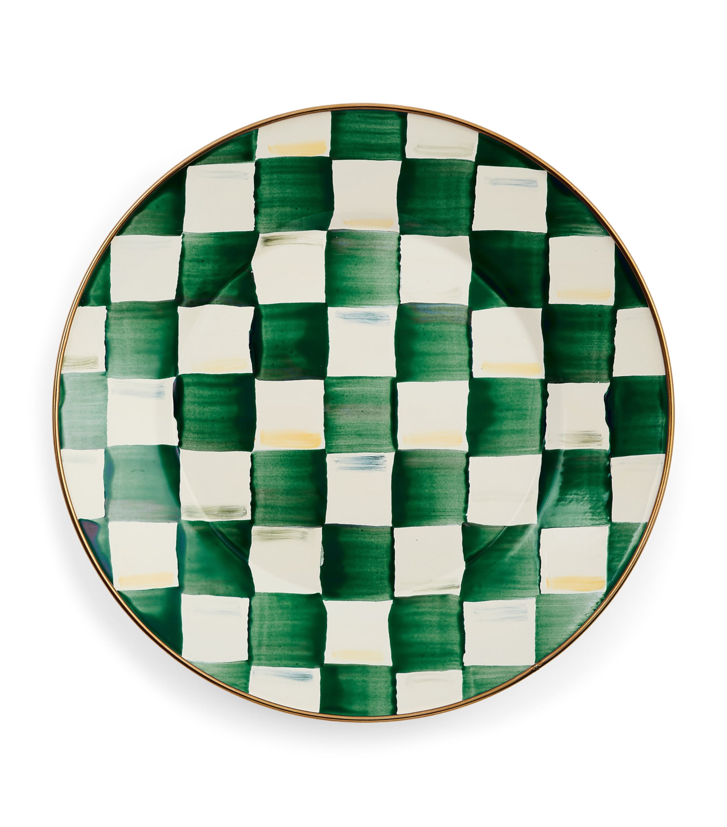 Emerald Check Dinner Plate (25cm) GREEN Image 1