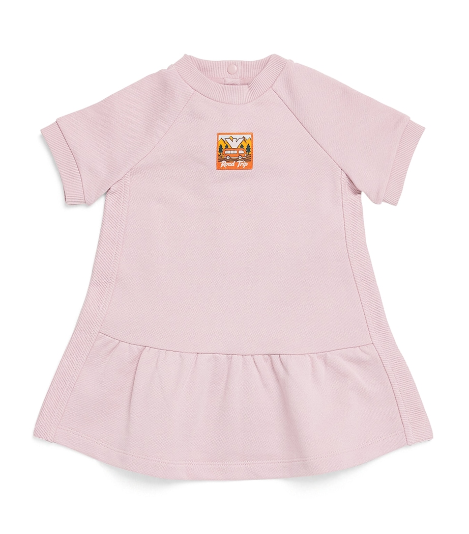 Cotton Graphic Mini Dress U4218 BURN LILAC Image 1