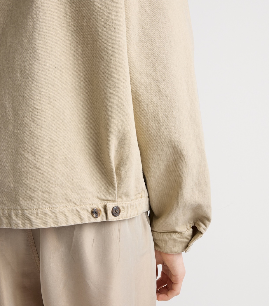 Prada Mens Old Denim Blouson Jacket Neutral Image 4
