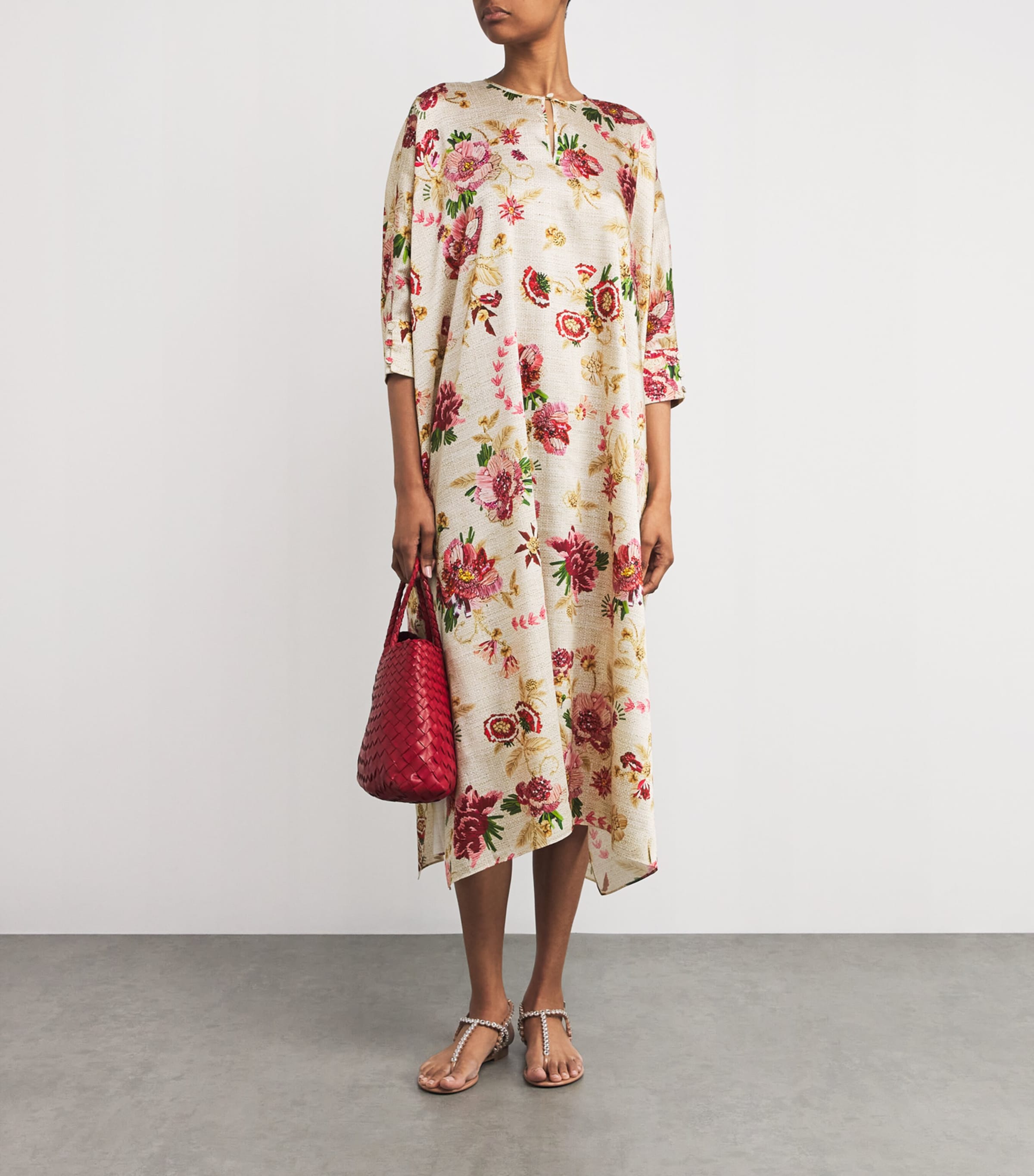 Printed Zante Midi Kaftan FARINIFERA AOP PINK Image 2