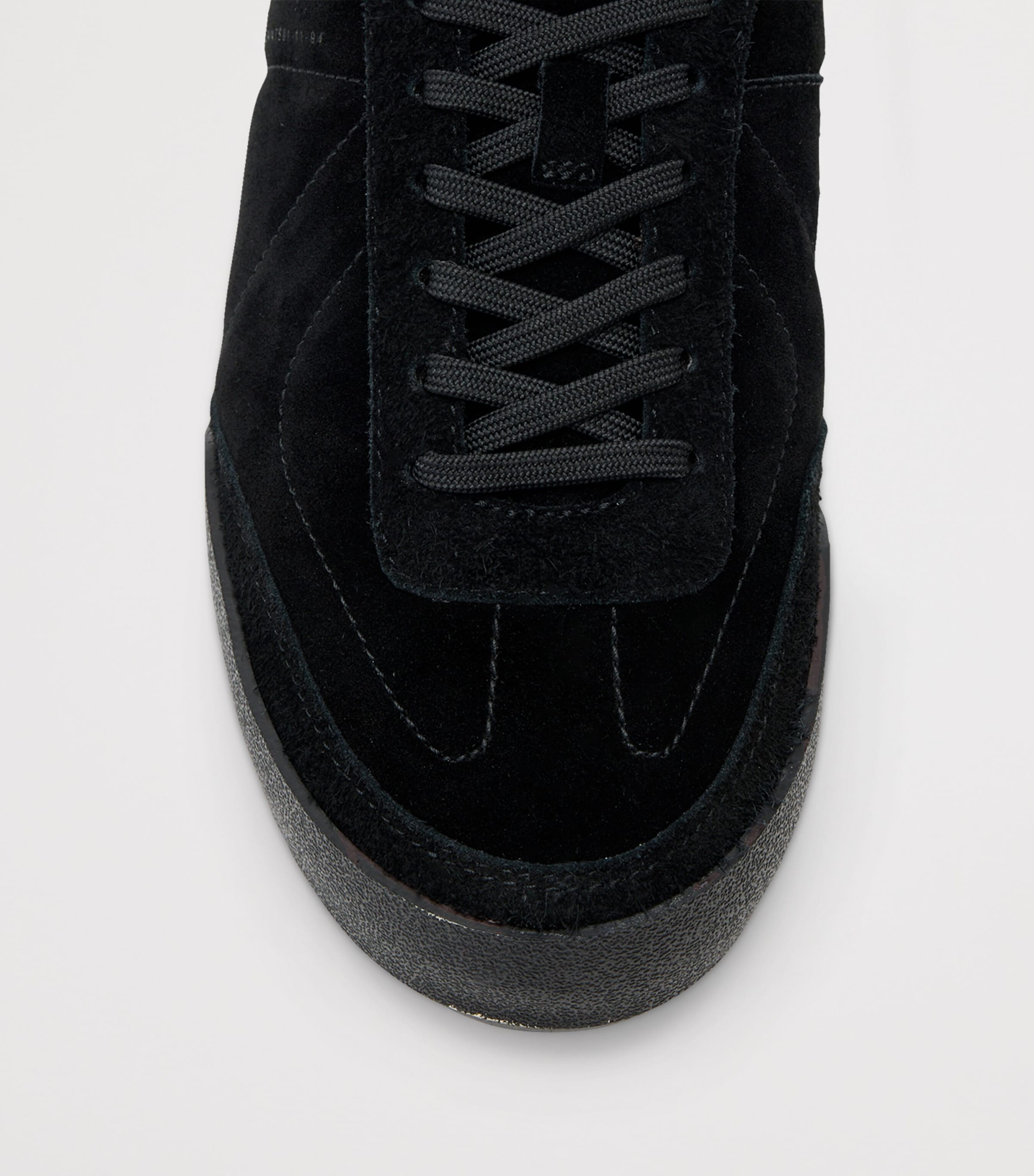 Leather and Suede Harri Low-Top Sneakers BLACK Image 4