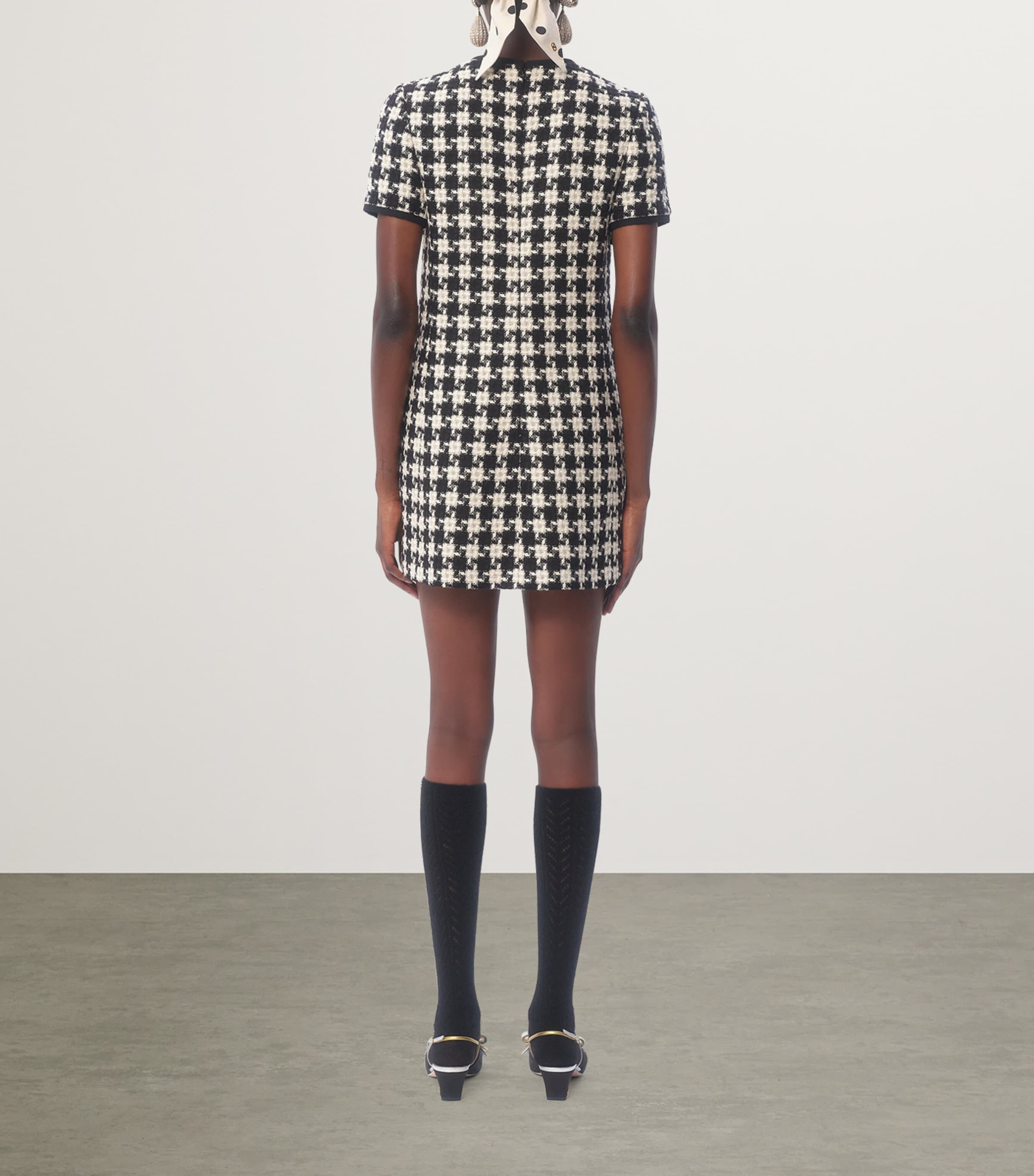 Houndstooth Mini Dress 0AN Image 8