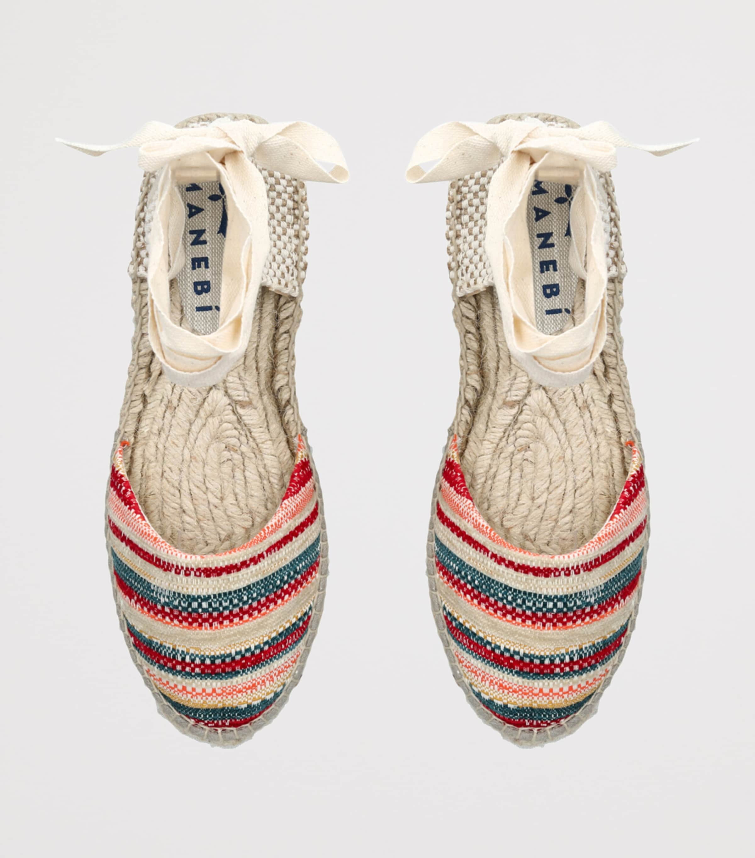 Manebi Cotton Stripe Hamptons Espadrilles Mult/other Image 4