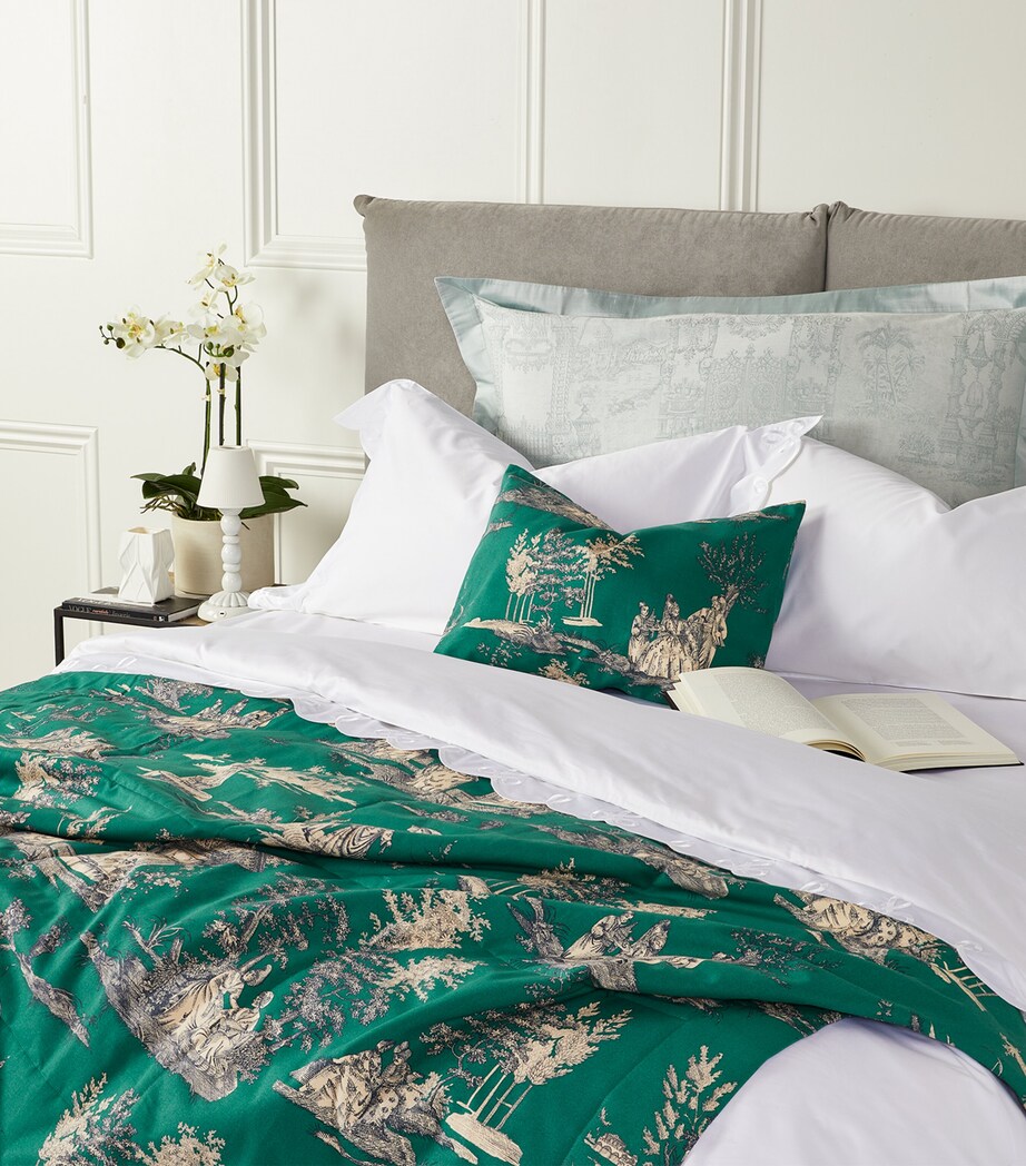 Haremlique Istanbul Gates of Paradise Cushion (53cm x 94cm) Green Image 3