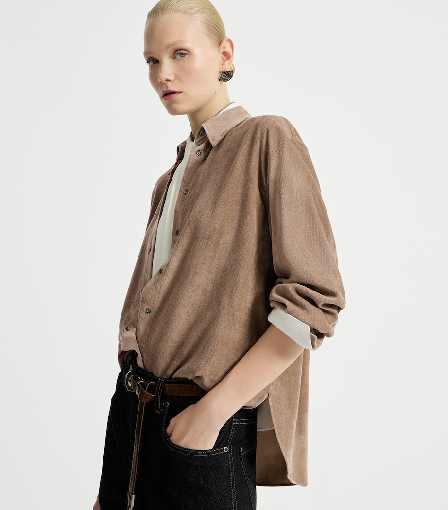 Brunello Cucinelli Womens Technical Shirt Cappuccino Image 2