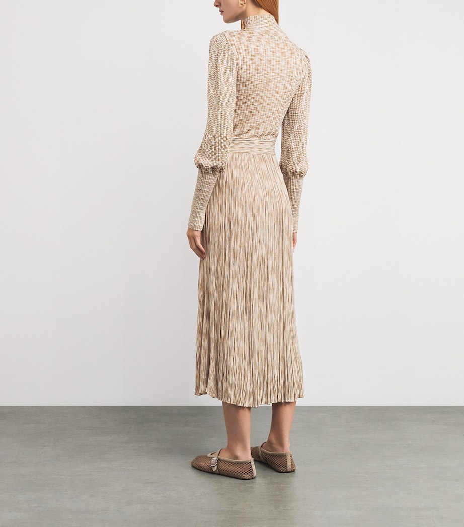 Knitted Saoirse Midi Dress 413 NATURAL-CAMEL Image 3
