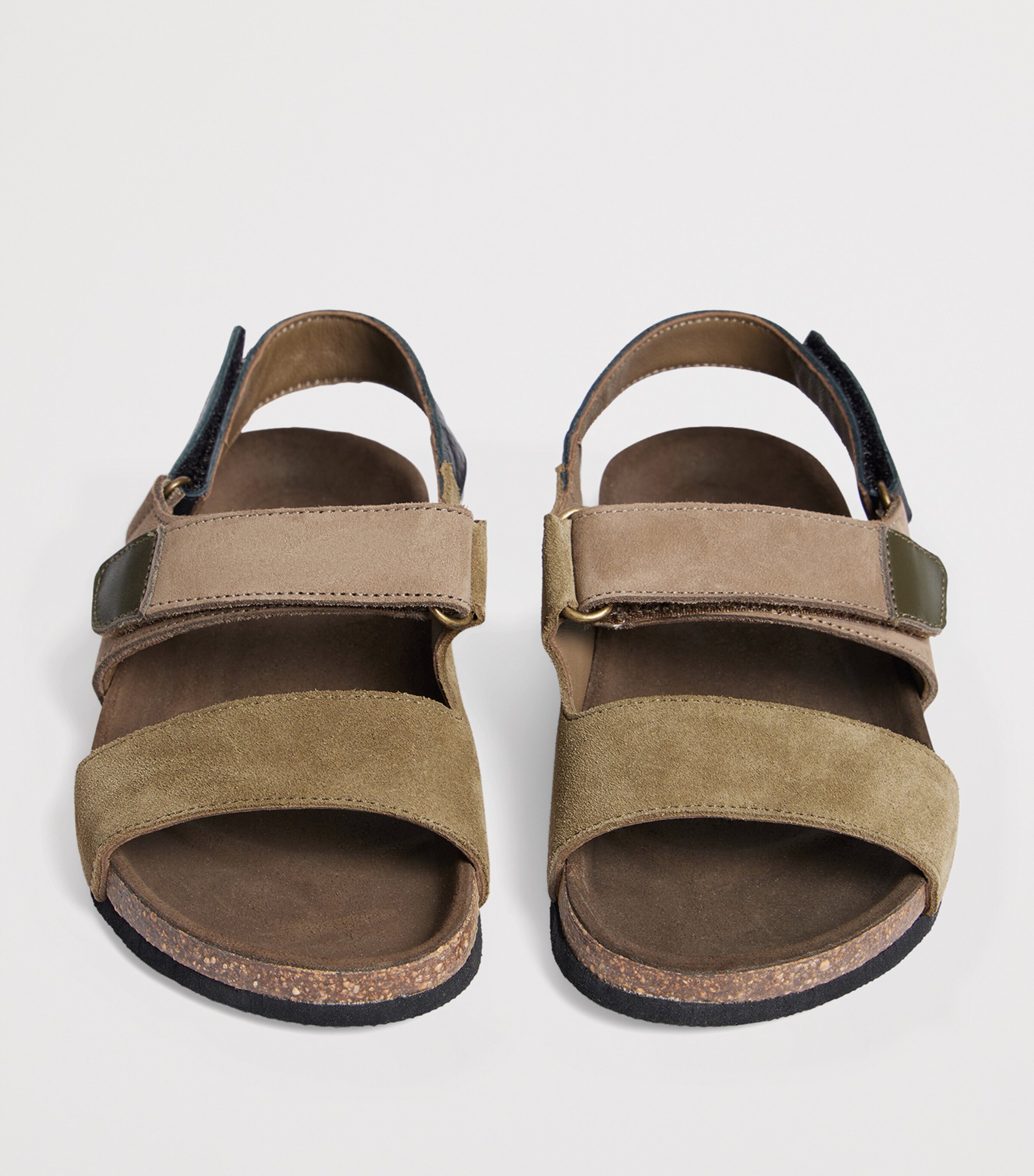 Bonpoint Suede Luth Sandals Kaki Fonce Image 3