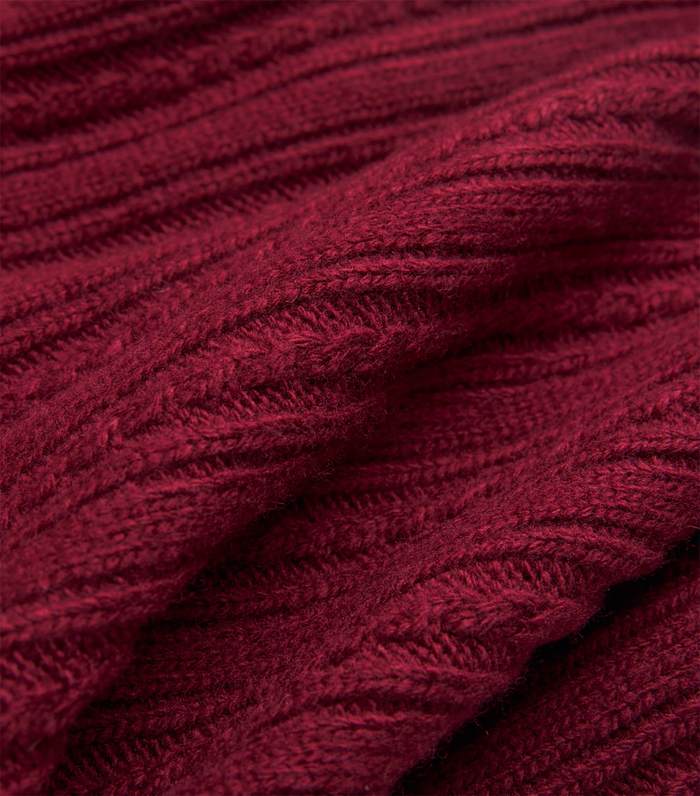 Cable-Knit Sweater Mini Dress BURGUNDY Image 5