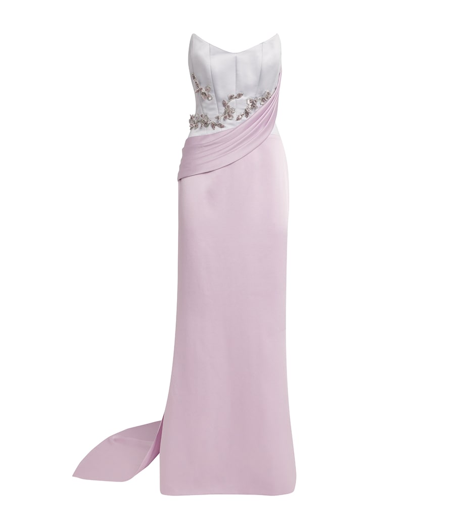 Embellished Sacha Corset Gown SILVER / LILAC Image 1