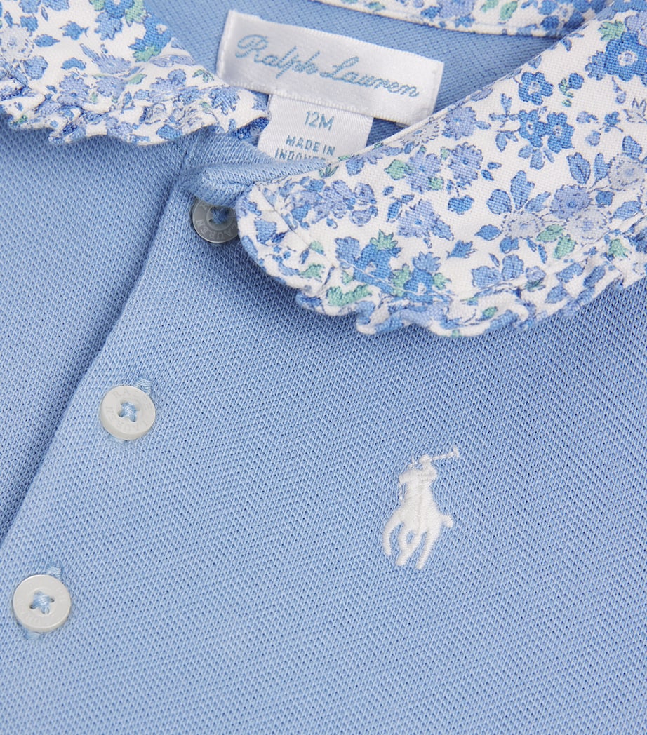 Stretch Cotton Collared Bodysuit (3-12 Months) CHAMBRAY BLU/CAROLAN Image 3