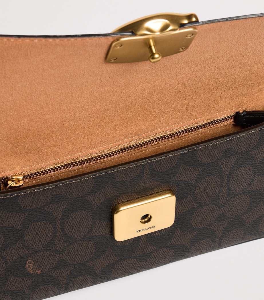 Coach Leather Jet Shoulder Bag Black Image 5