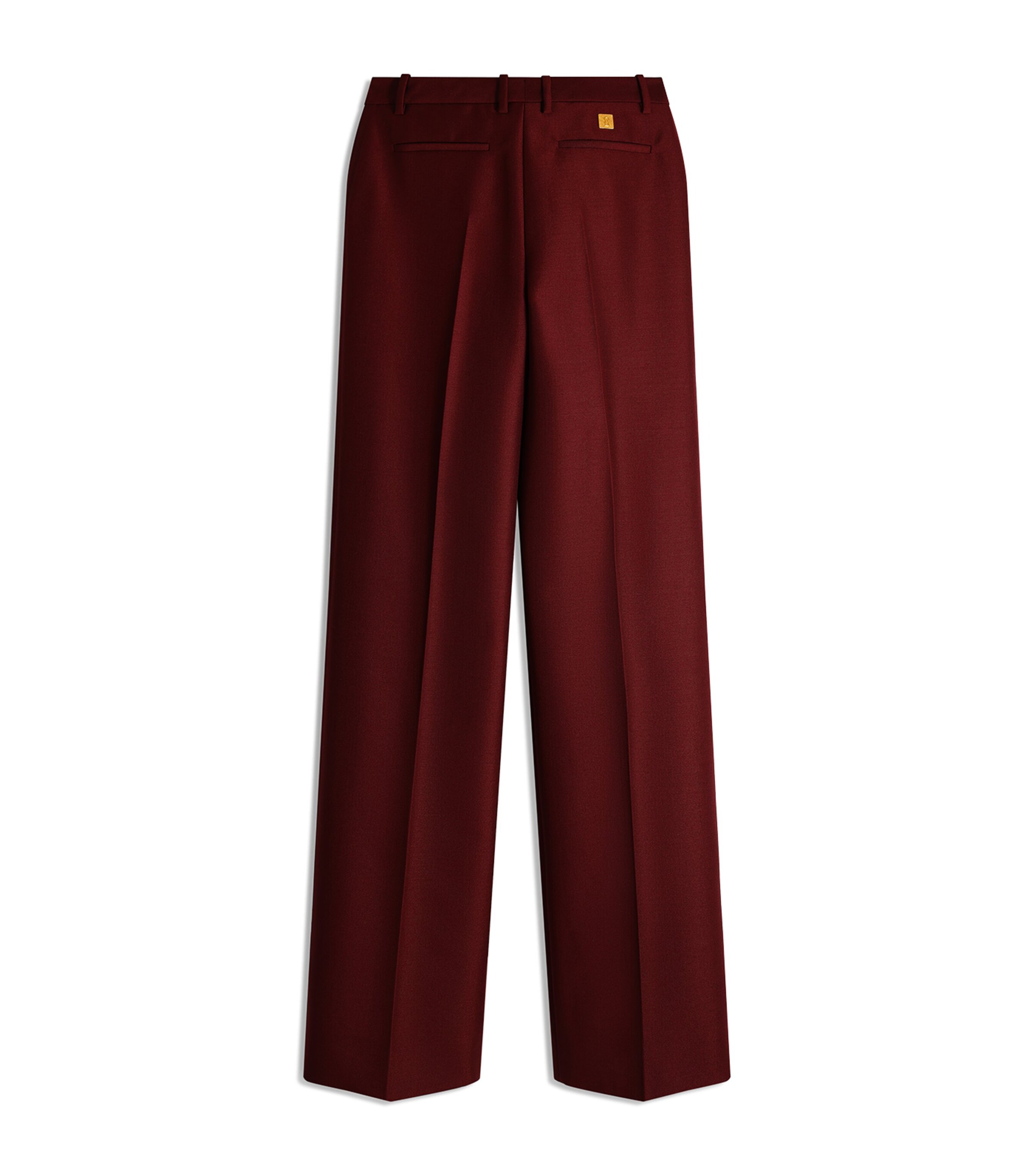Schiaparelli Womens Mohair-Wool Boyfit Trousers Burgundy Image 6