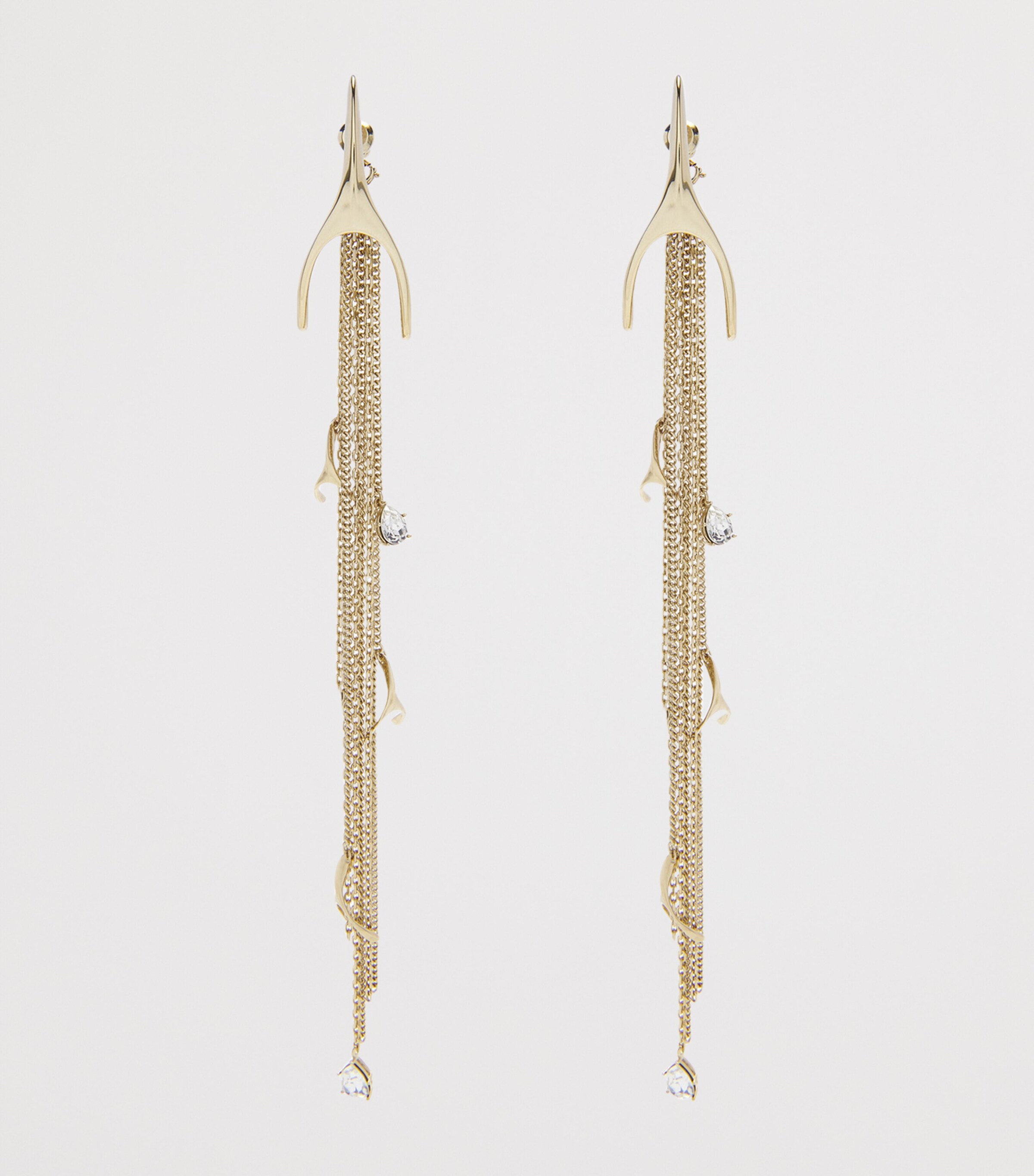 McQueen Embellished Wishbone Earrings Image 3