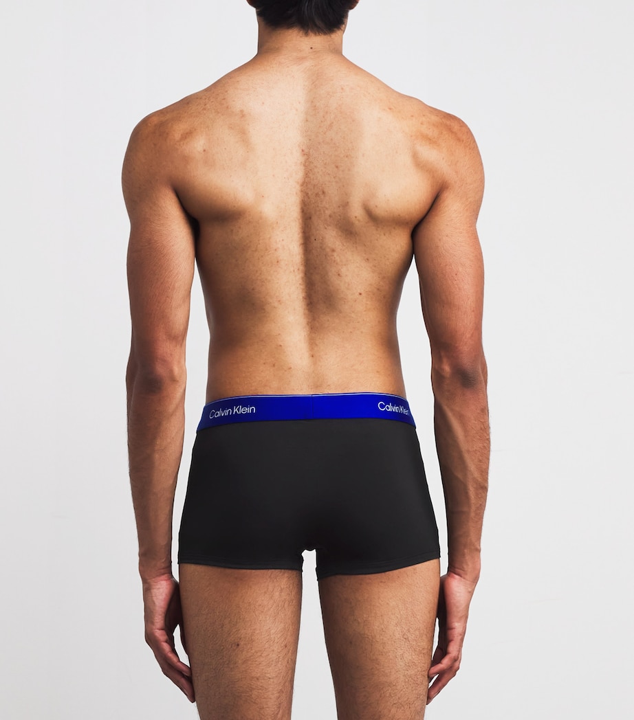 Cotton Stretch Low Rise Icon Boxers (Pack of 3) BLACK W/ ROYALTY WB Image 3