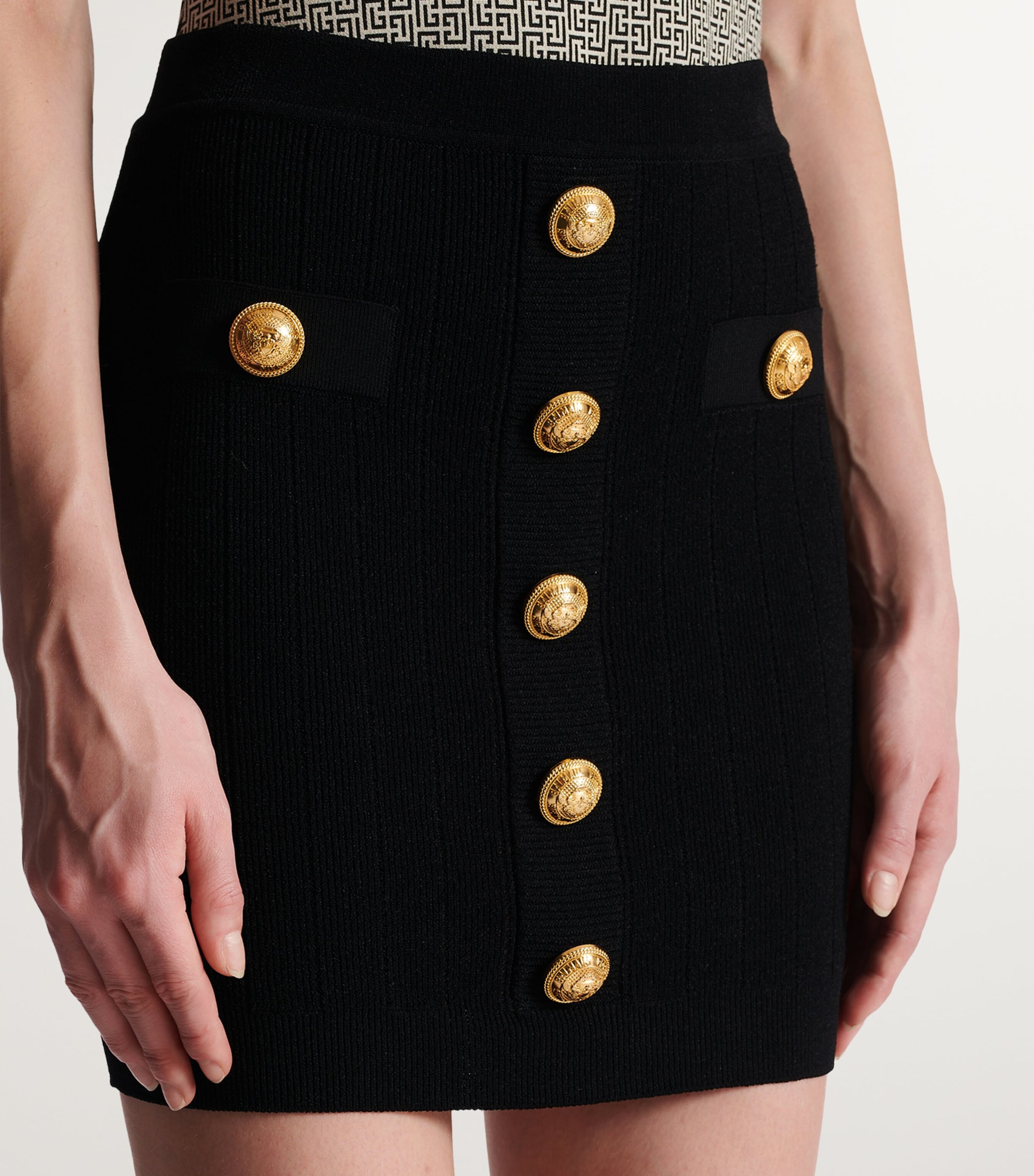 Balmain Knitted Mini Skirt | Harrods UK