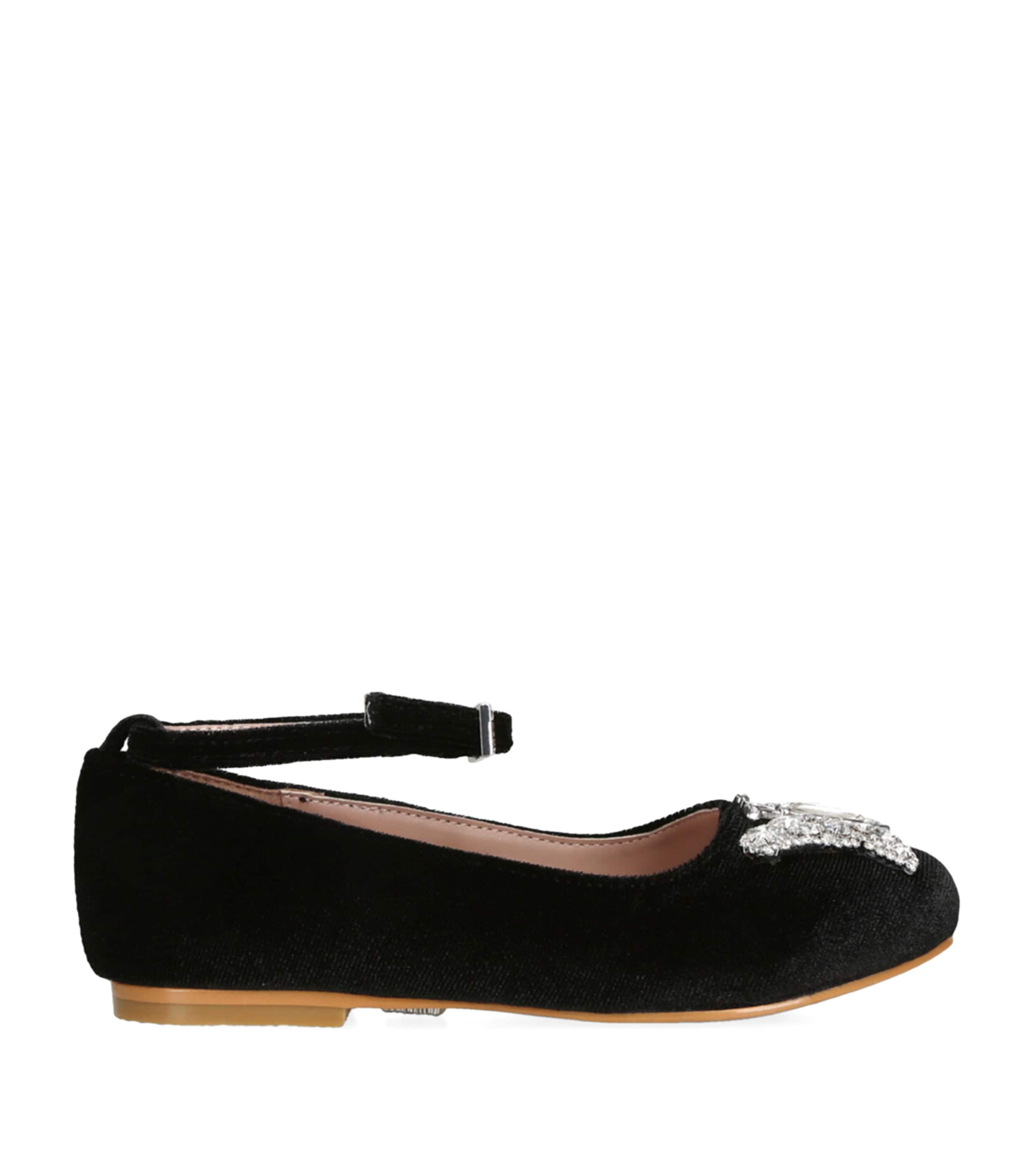 Velvet Angelina Ballet Flats BLACK Image 1