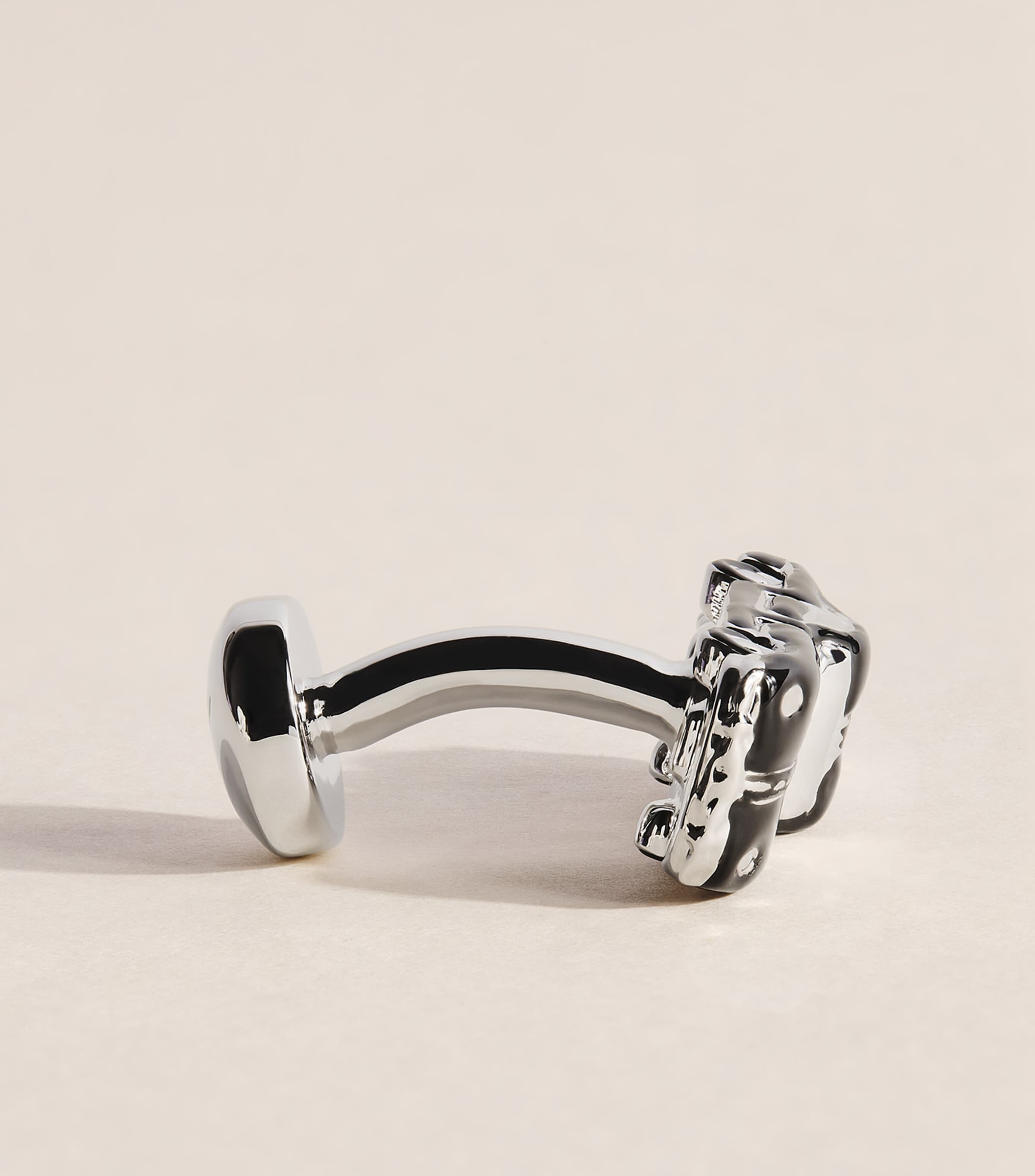 Babette Wasserman Retro Jag Cufflinks Black Image 5