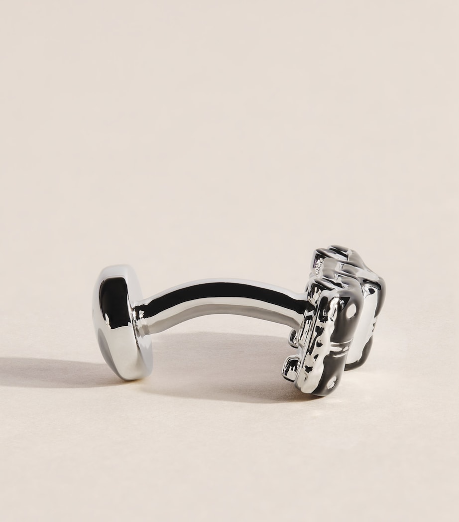 Babette Wasserman Retro Jag Cufflinks Black Image 5