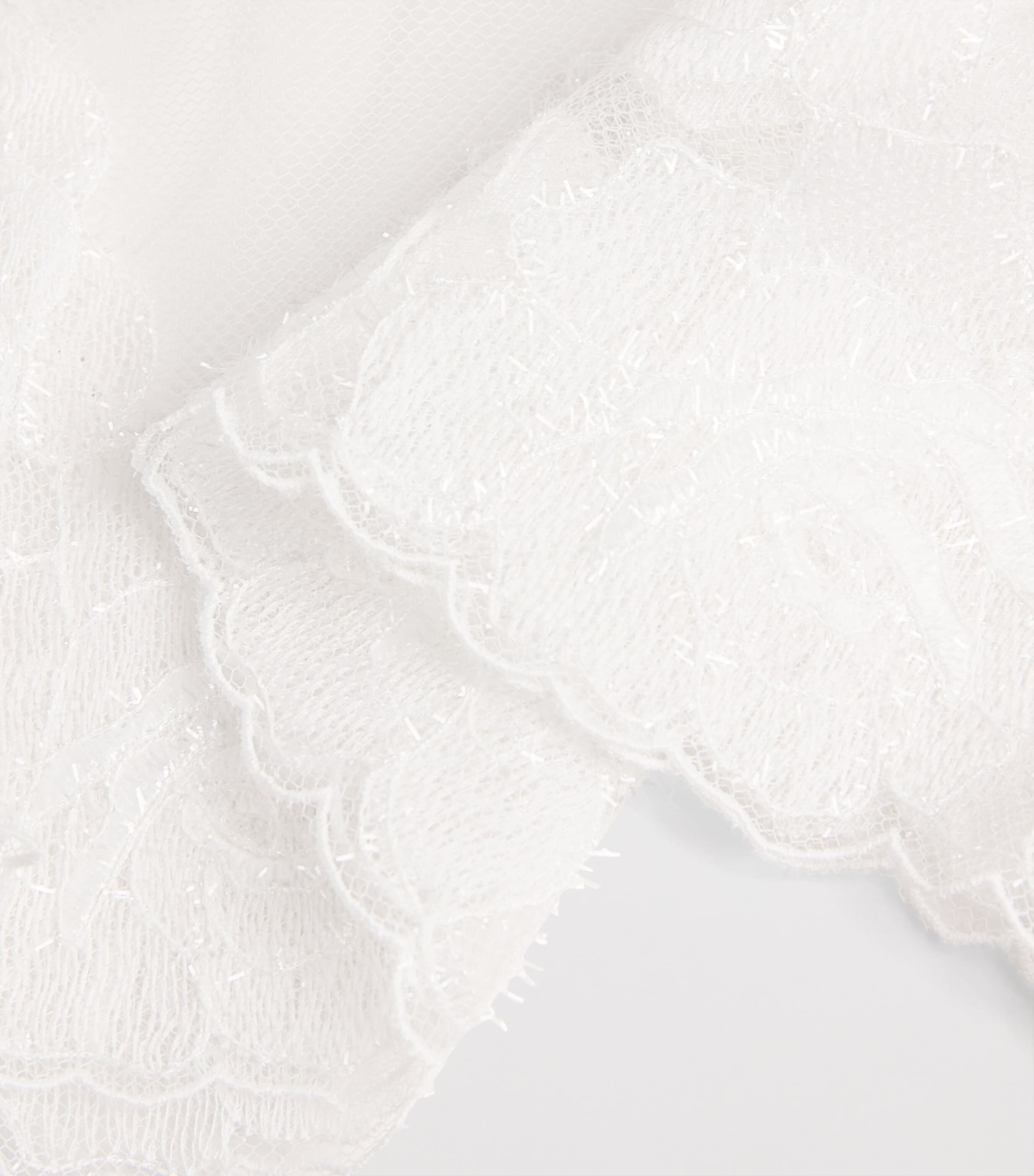 Kiki de Montparnasse Womens Lace Fleurs Veloutées Shorts Ivory Image 4