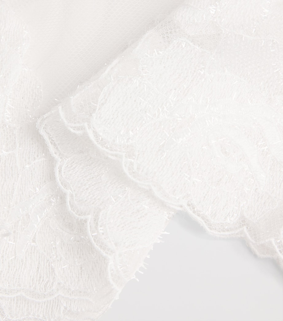 Kiki de Montparnasse Womens Lace Fleurs Veloutées Shorts Ivory Image 4
