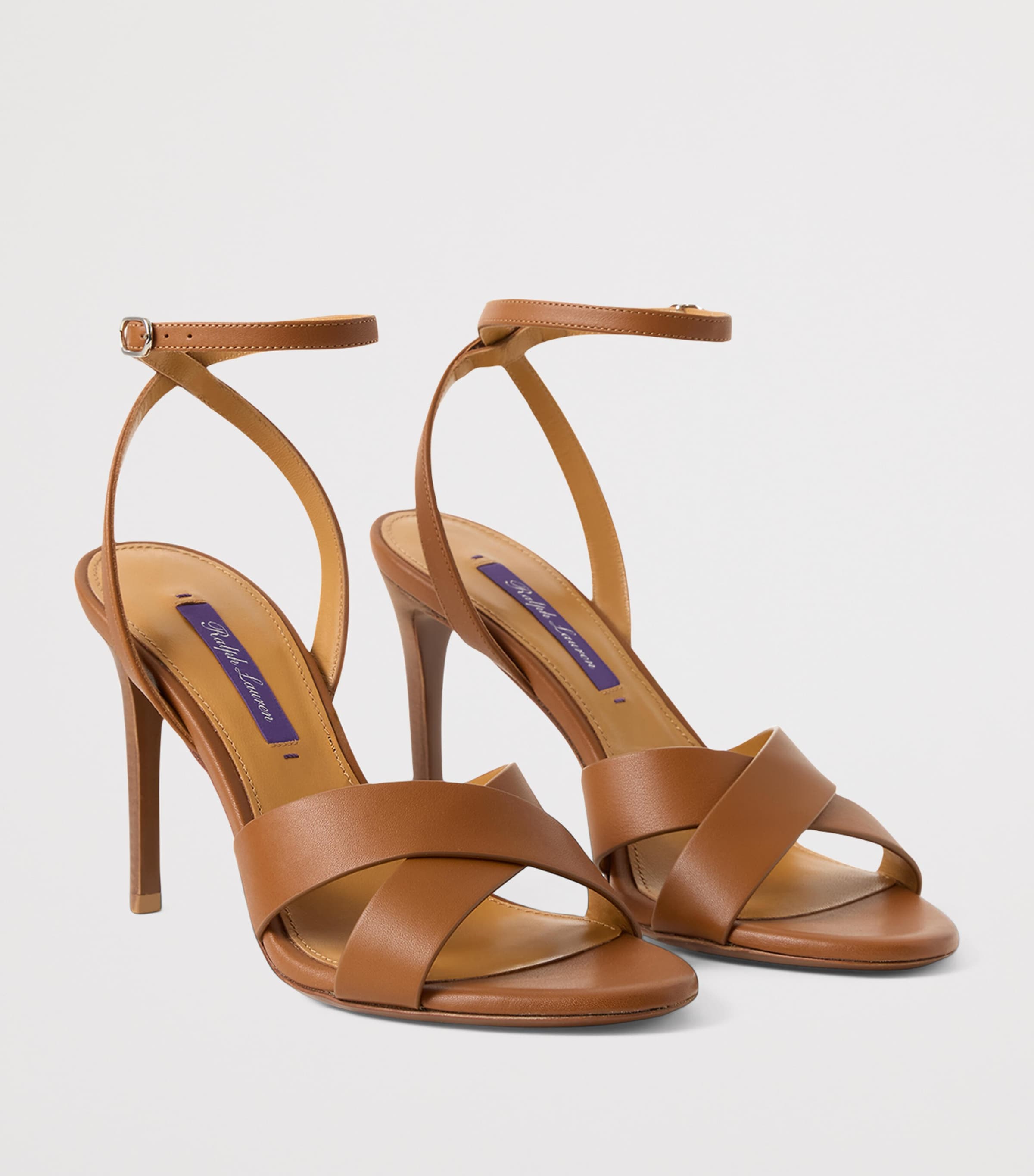 Leather Cleary Heeled Sandals 95 LIGHT/PASTEL Image 2