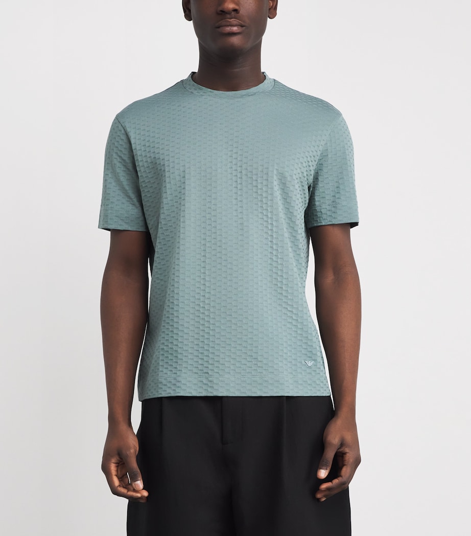 Cotton-Jersey Jacquard T-Shirt F9095 Image 3