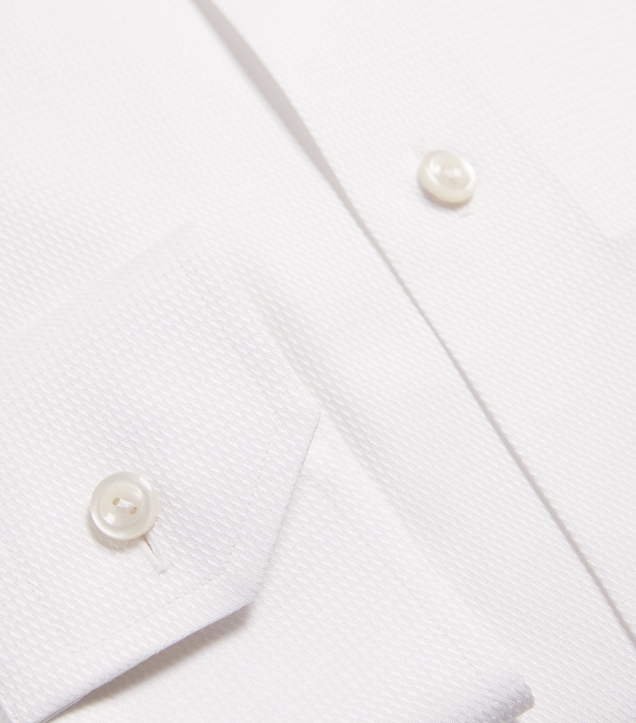 Cotton Dobby Contemporary Fit Shirt 0WHITE Image 5