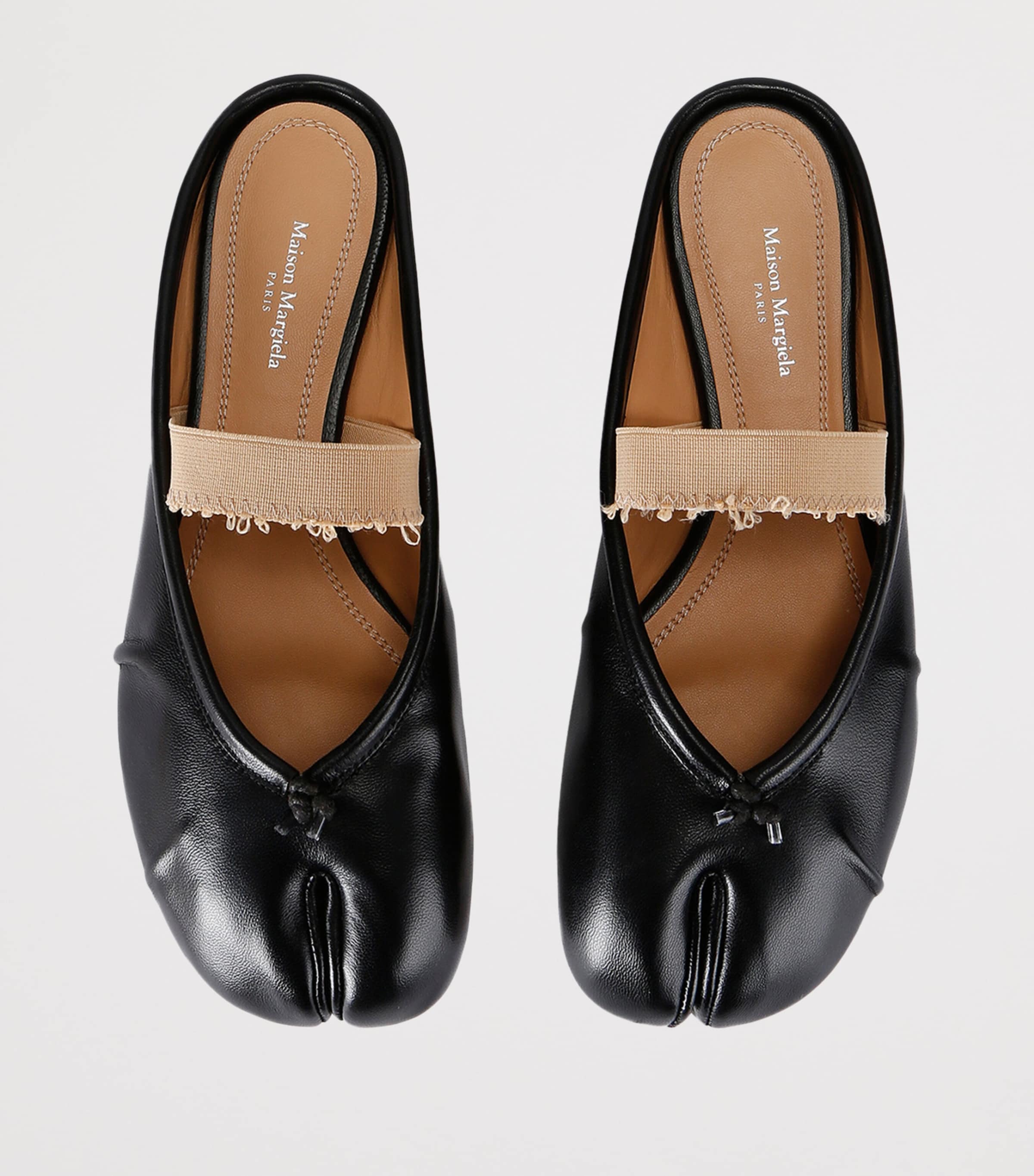 Maison Margiela Leather Tabi Ballerina Mules | Harrods US