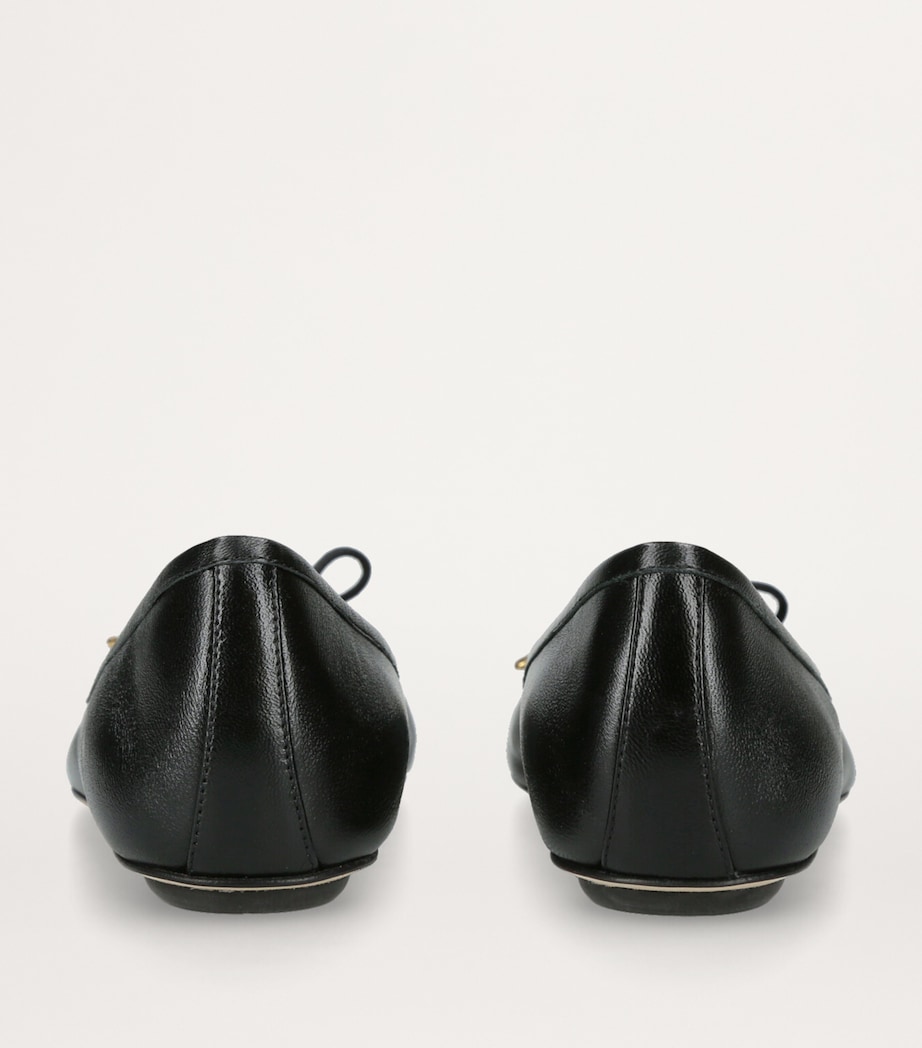 Leather Iris Ballet Flats BLACK Image 2