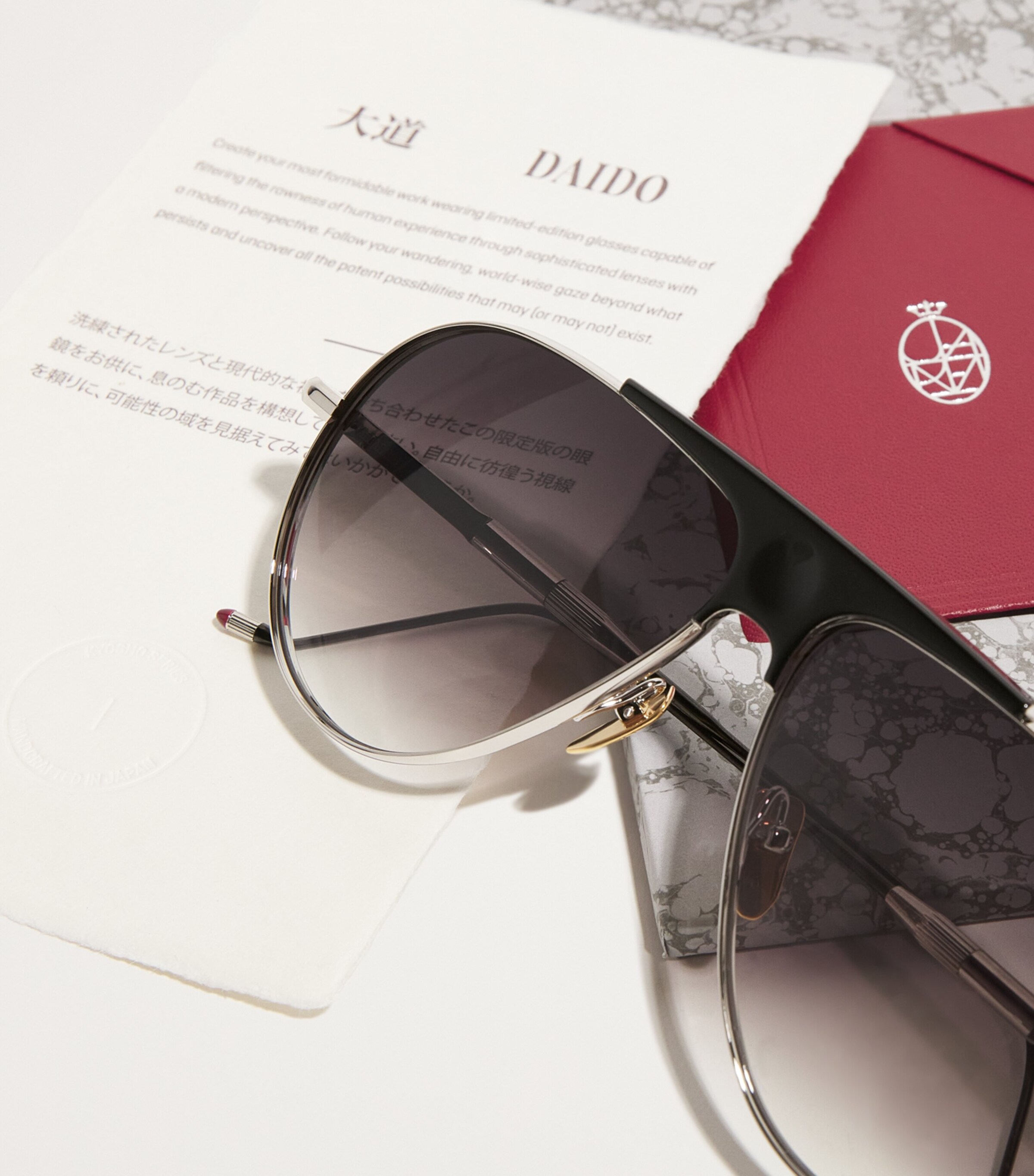 Jacques Marie Mage Daido Aviator Sunglasses Silver Image 5