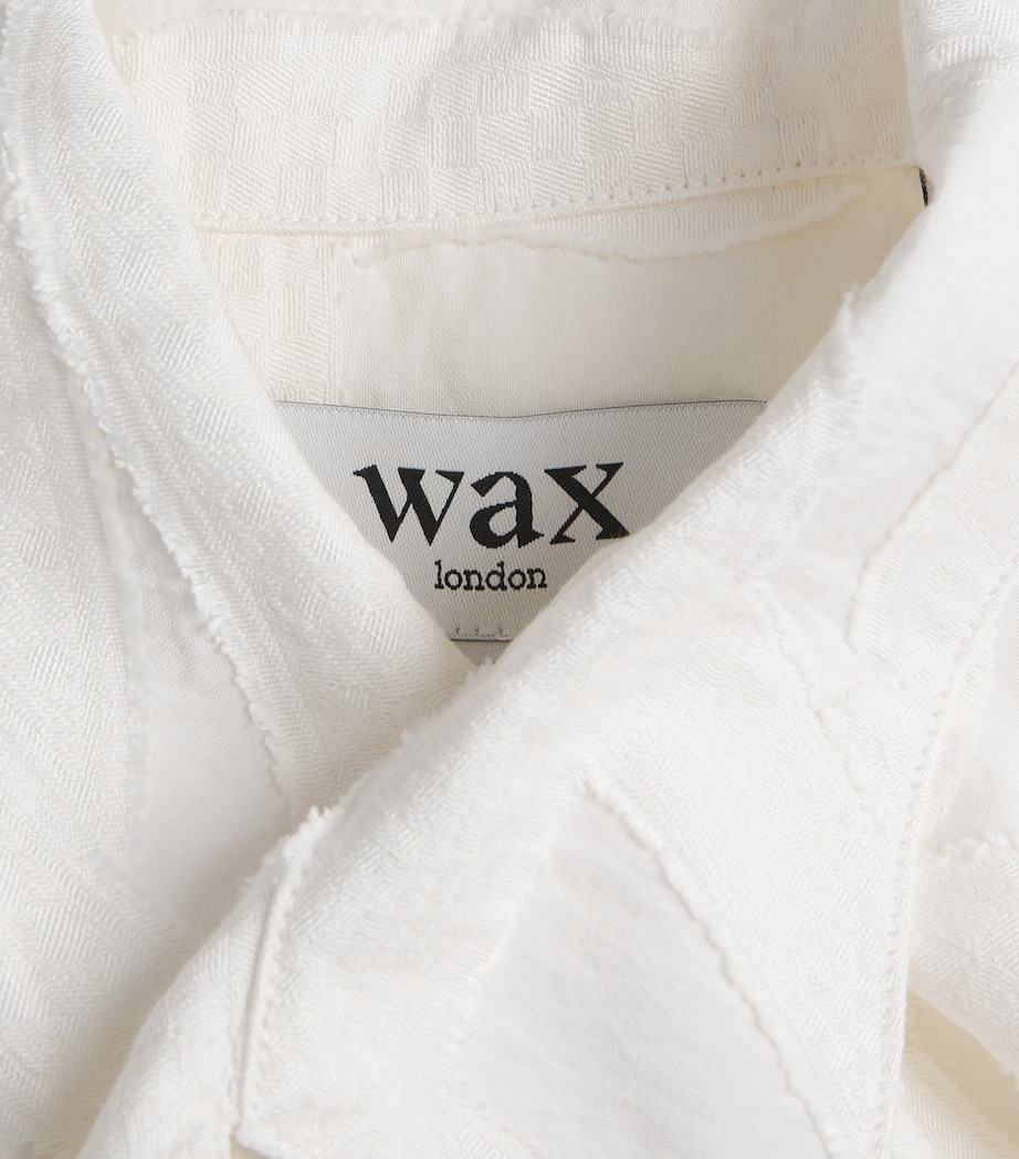 Wax London Mens Jacquard Curzon Shirt Ecru Image 6