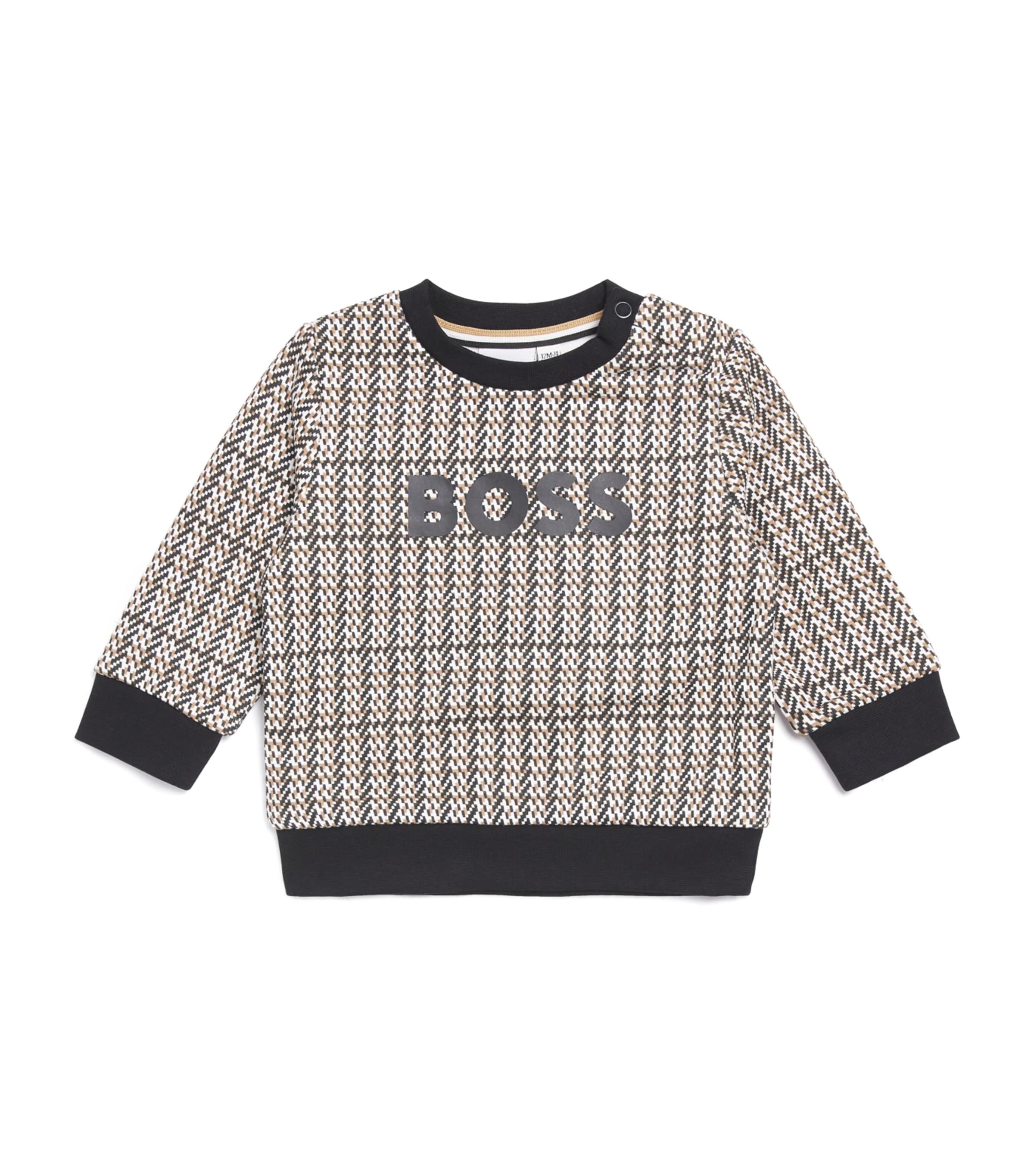 Cotton-Blend Logo Sweatshirt (3-18 Months) BLACK Image 1