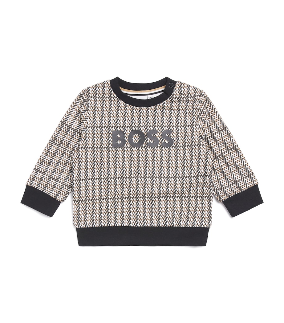 Cotton-Blend Logo Sweatshirt (3-18 Months) BLACK Image 1