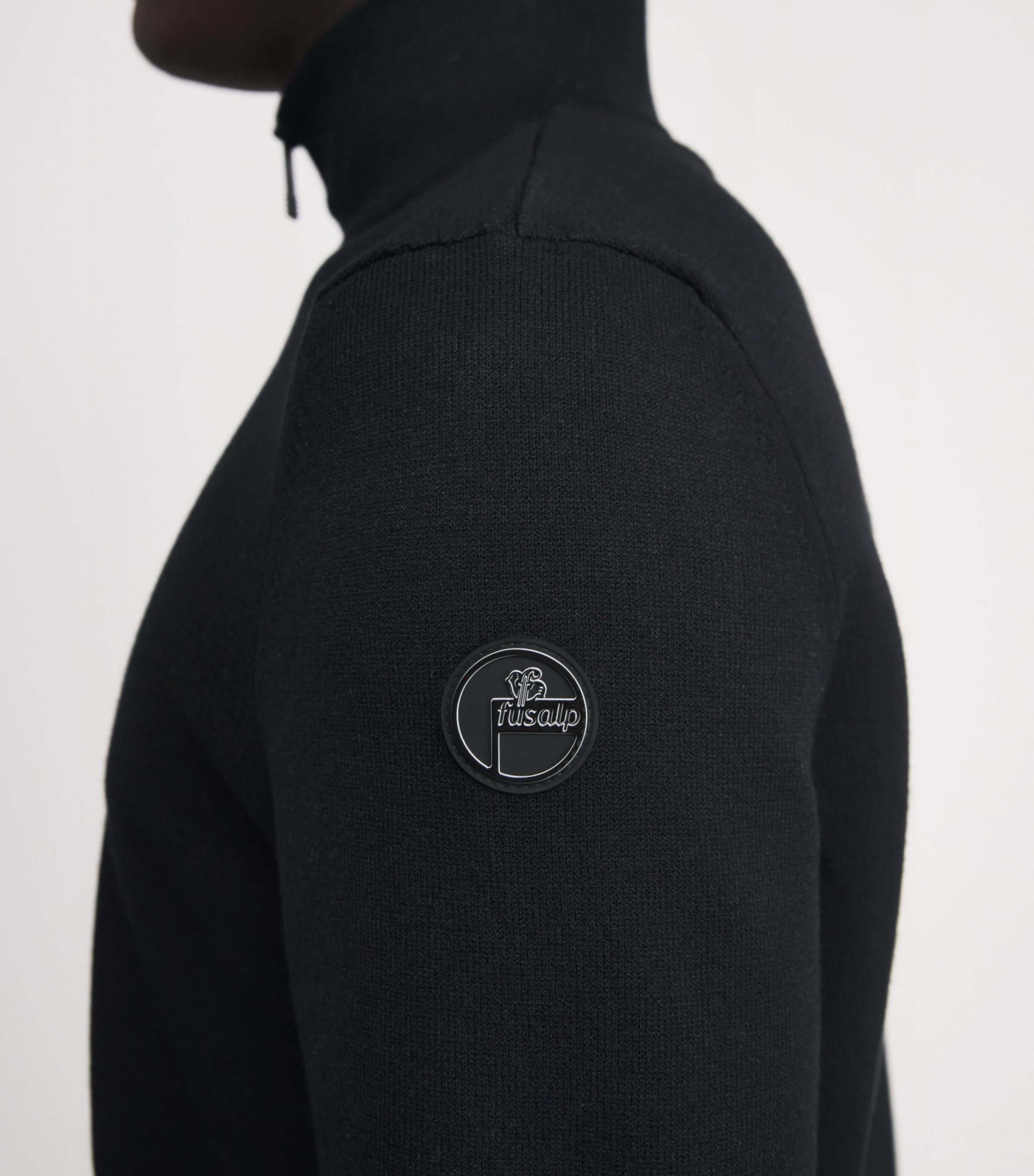 Jersey Quarter-Zip Natom Sweater 0051 NOIR/GRISNEIGE Image 6