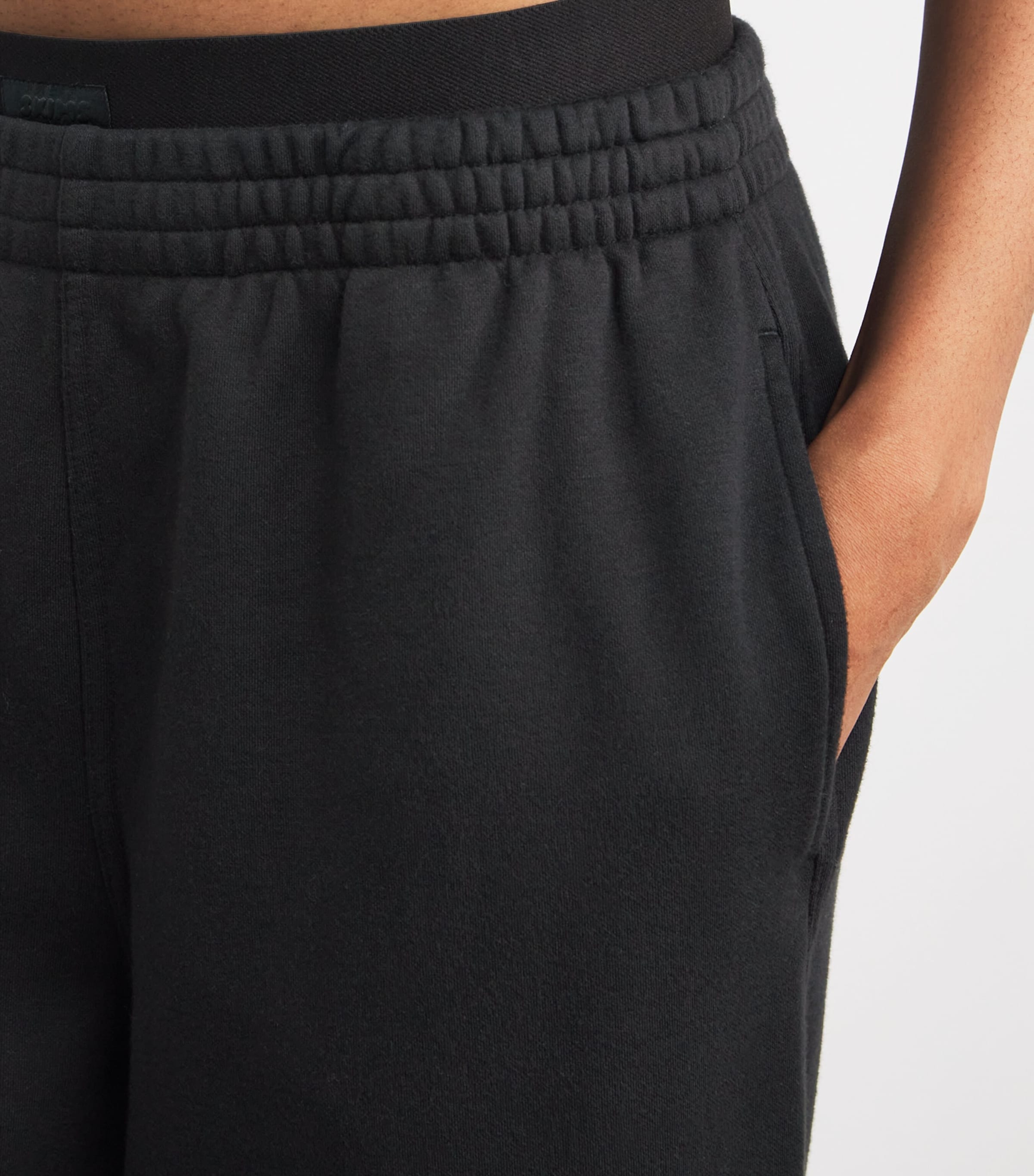 Cotton-Blend Double-Waistband Sweatpants ONYX Image 6