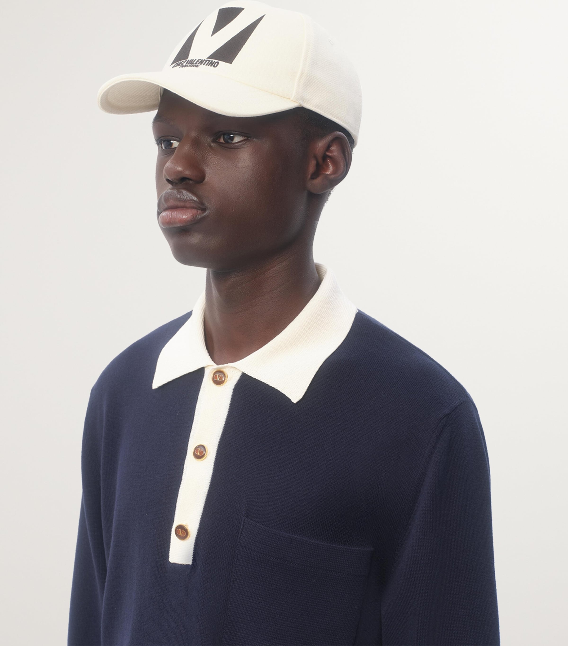 Cotton V Baseball Cap 0AN Image 5