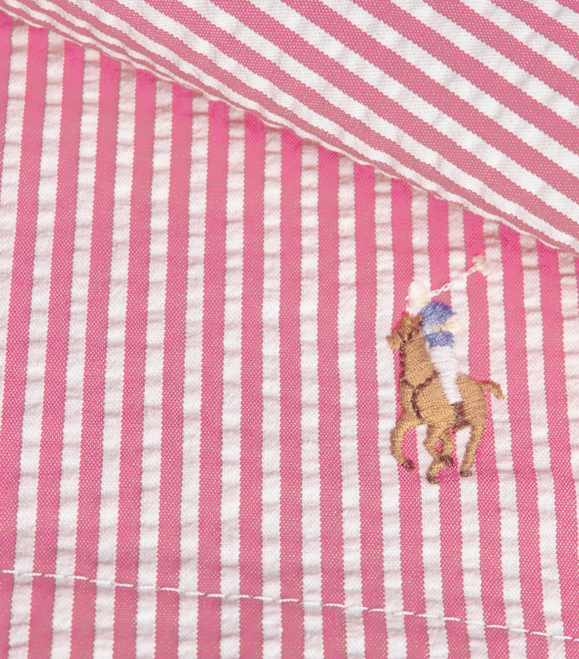 Polo Ralph Lauren Mens Seersucker Traveller Swim Shorts Resort Rose Stripe Image 5