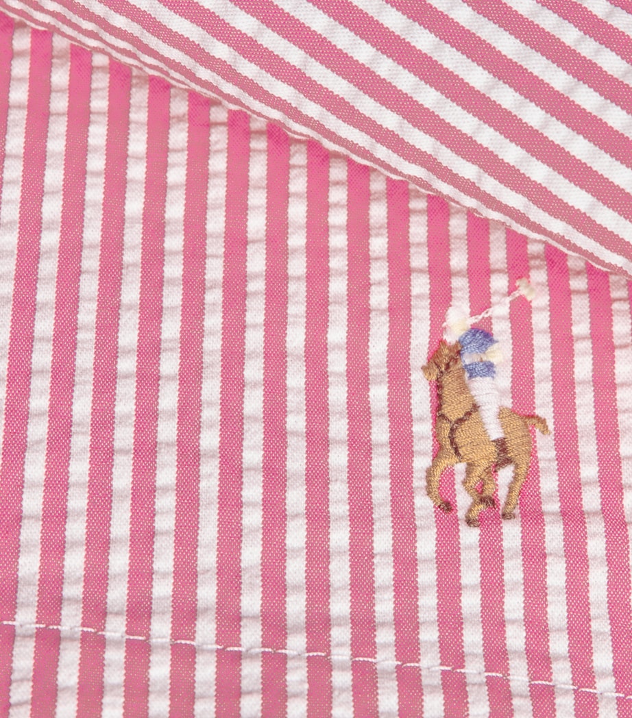 Polo Ralph Lauren Mens Seersucker Traveller Swim Shorts Resort Rose Stripe Image 5