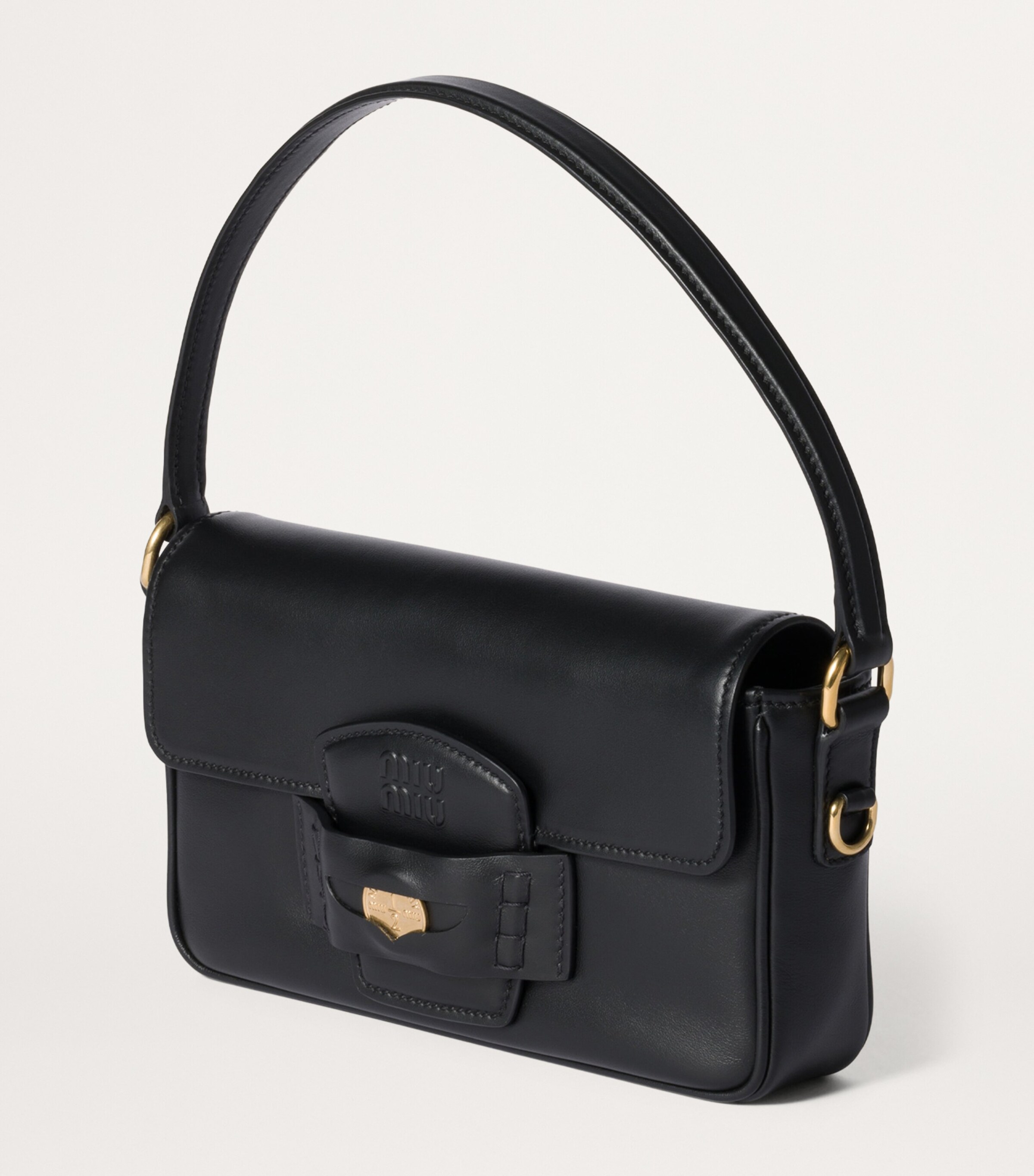 Miu Miu Leather Penny Shoulder Bag | Harrods UK