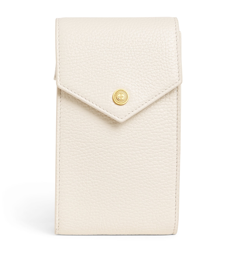 Harrods Leather Phone Pouch Birch Image 1