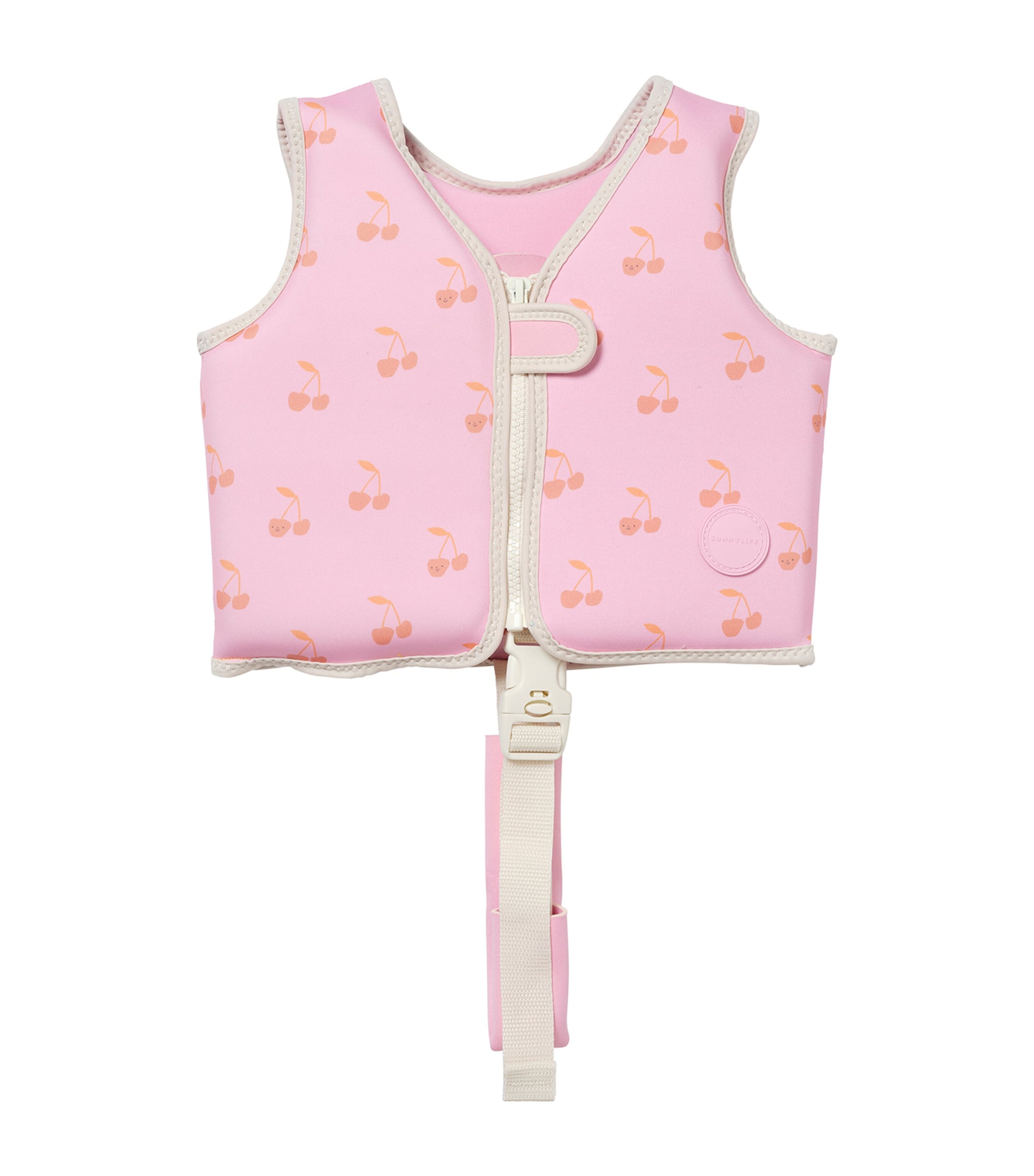 Sunnylife Kids Cherry Print Swimming Vest (1-2 Years) Cotton Candy Image 1