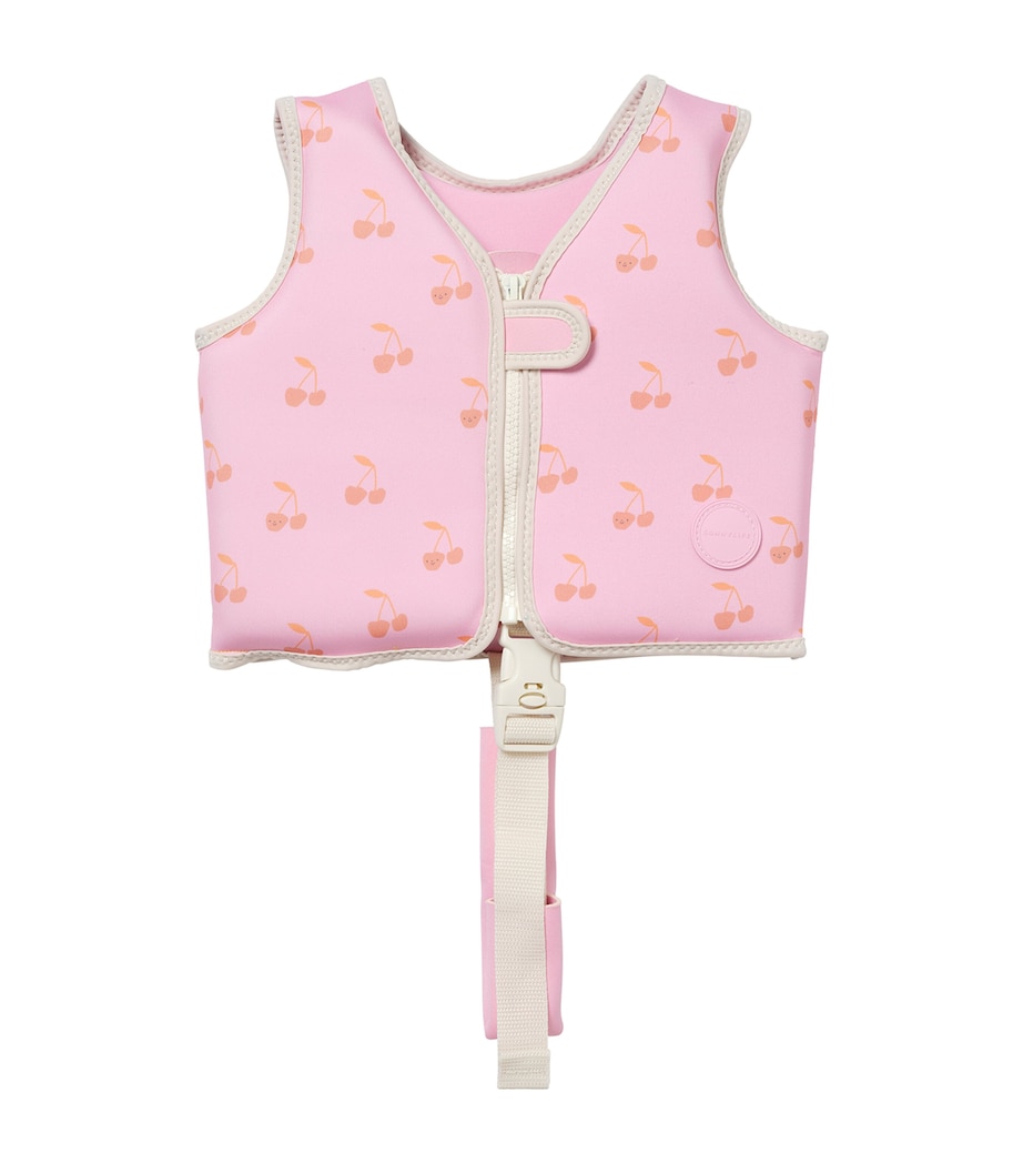 Sunnylife Kids Cherry Print Swimming Vest (1-2 Years) Cotton Candy Image 1
