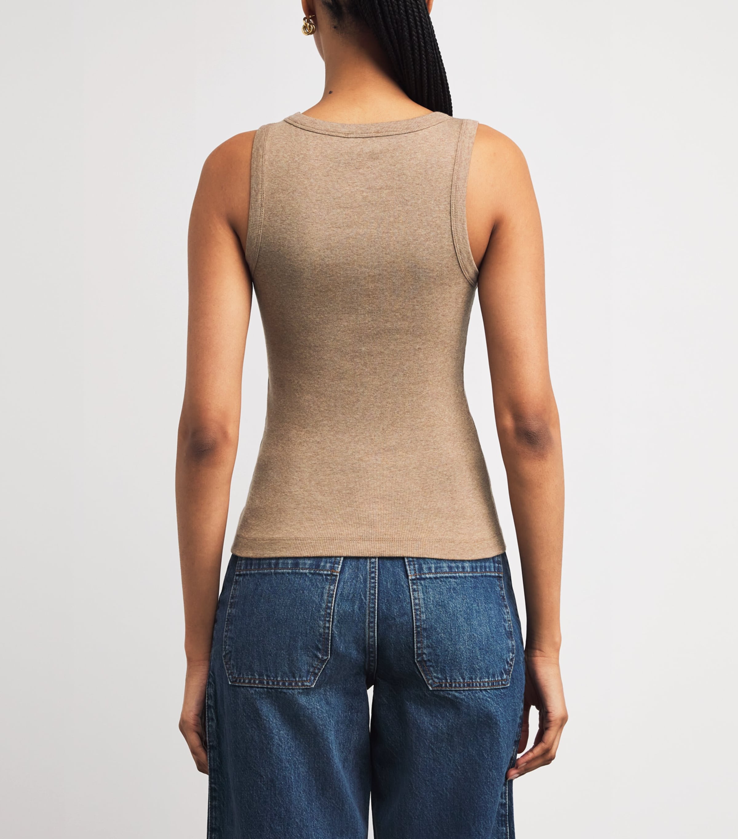 Organic Cotton-Blend Tank Top CAMEL MELANGE Image 4