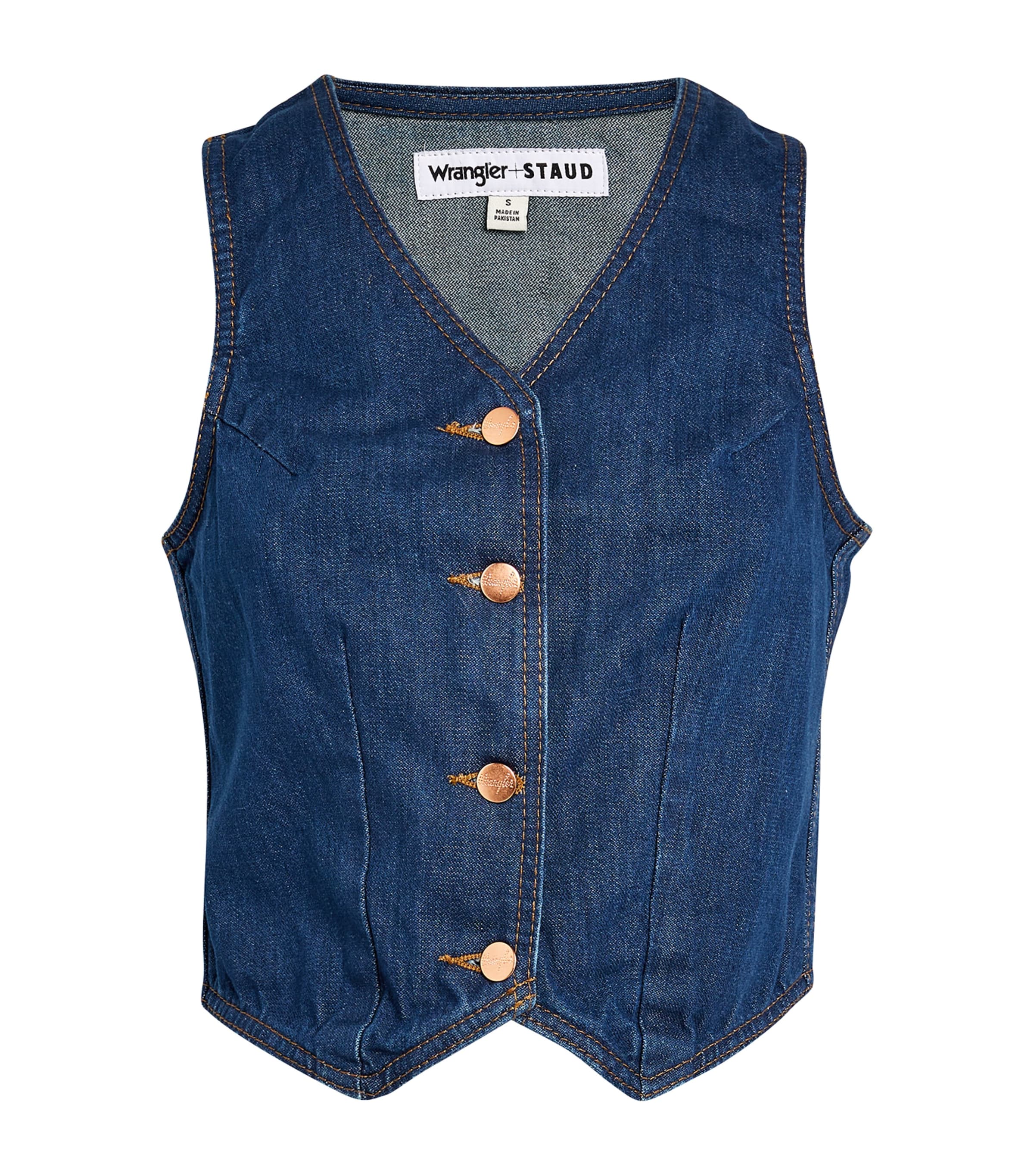 STAUD X WRANGLER DENIM VEST 